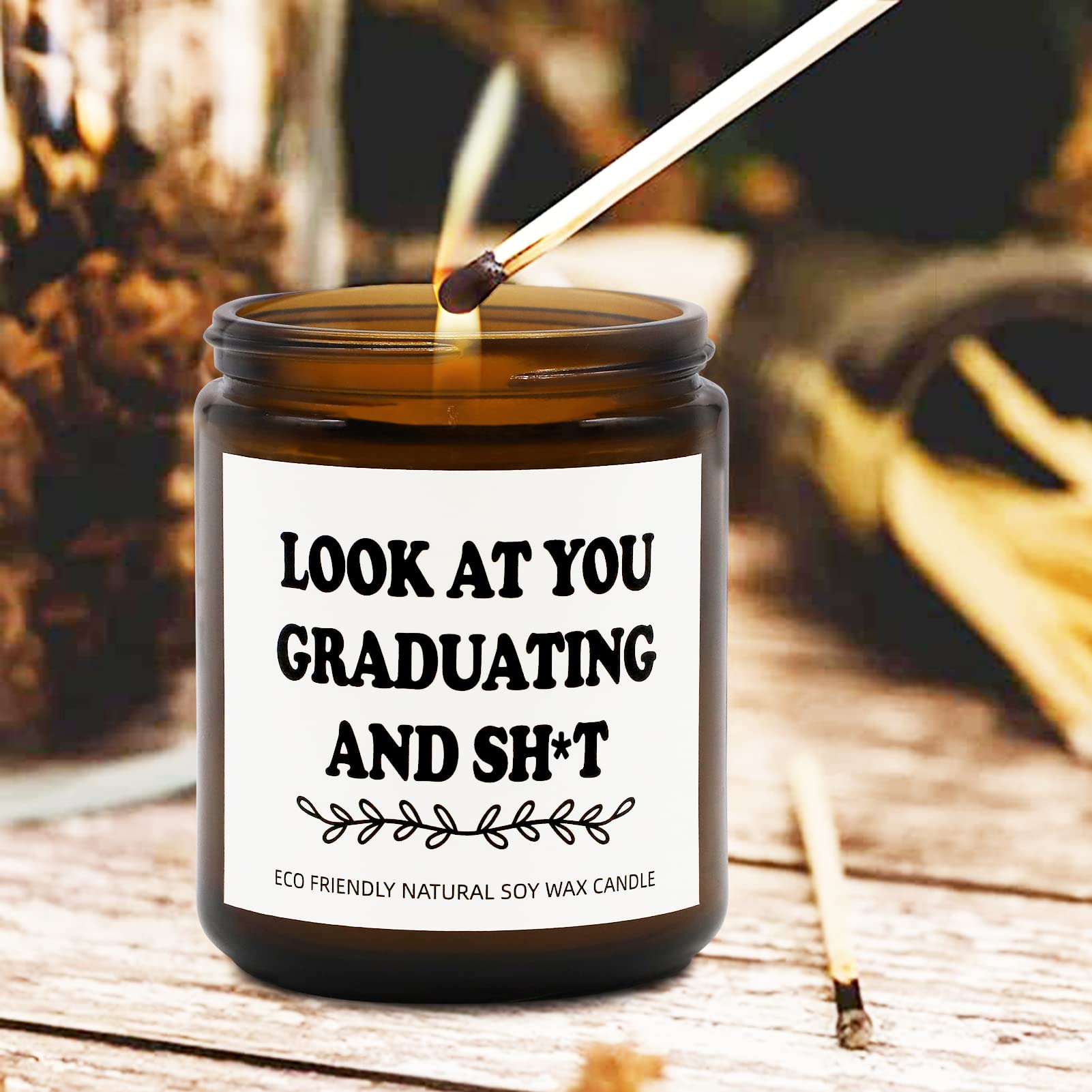 Joyseller Funny Graduation Gift for Her/Him, Look at You Graduation Candles for Party Decorations - AB Mystery