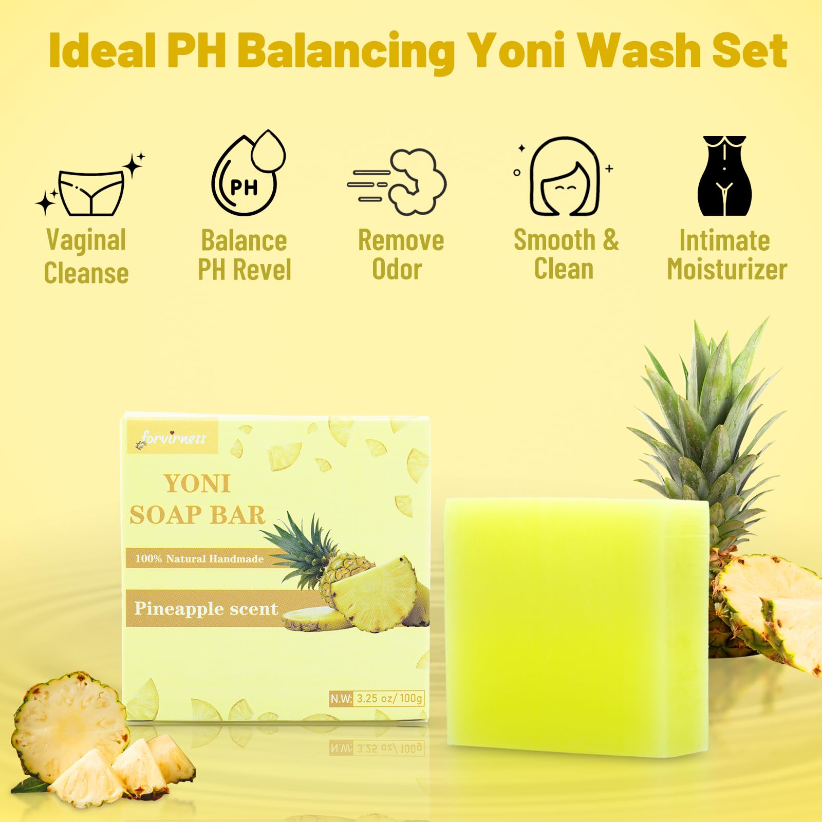 Yoni Wash Yoni Oil Yoni Bar Soap, Women ph Balance, Feminine Wash for Women Remove Odor Moisturizing - AB Mystery