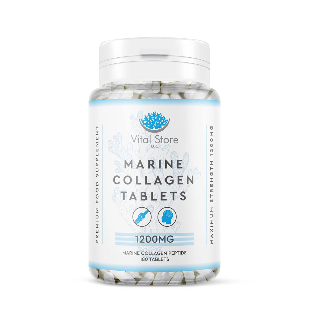 Marine Collagen Peptide Tablets 1200MG - 6 Month Supply - 180 High Strength Collagen Tablets My Store