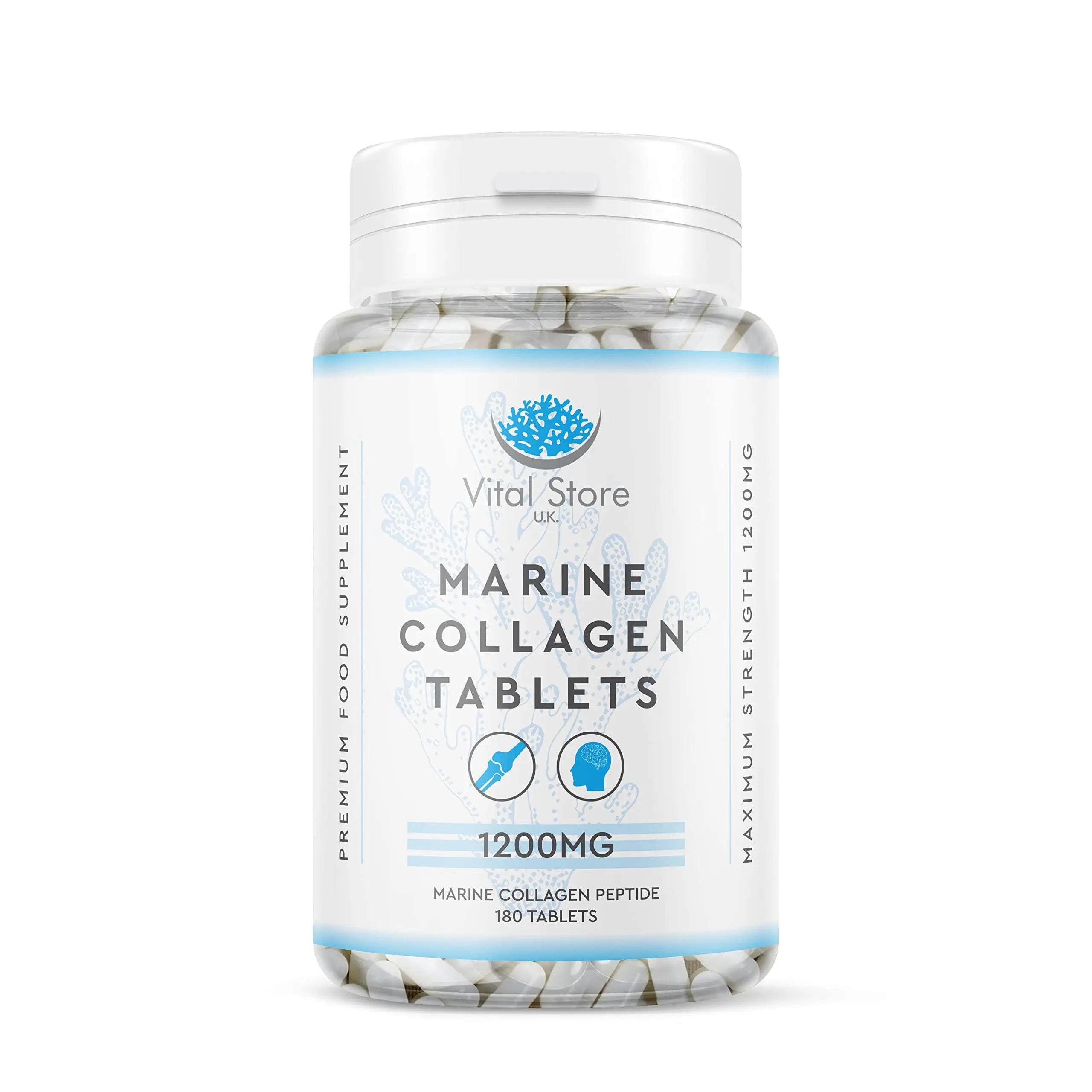 Marine Collagen Peptide Tablets 1200MG - 6 Month Supply - 180 High Strength Collagen Tablets My Store