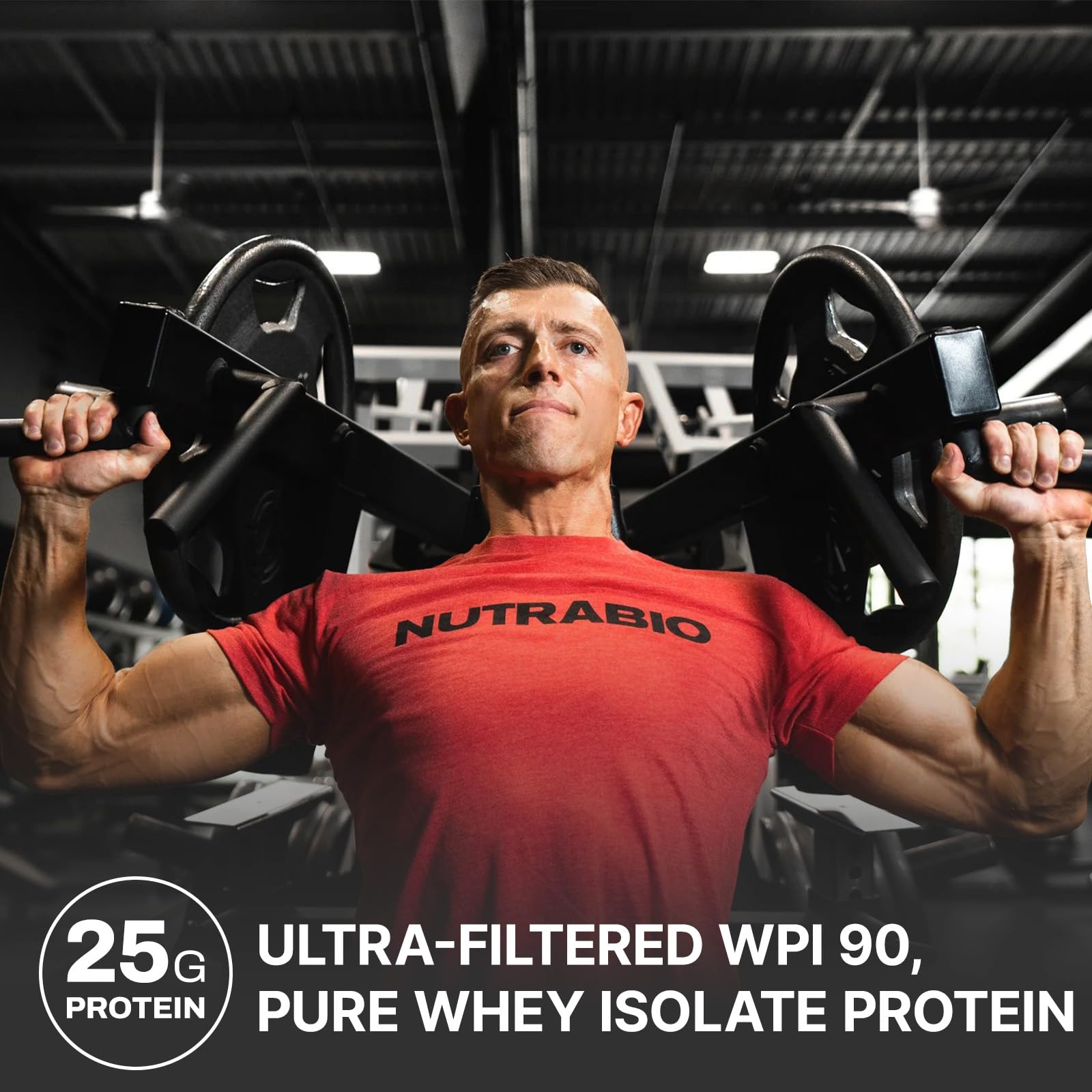 NutraBio Whey Protein Isolate Supplement – 25g of Protein Per Scoop with Complete - AB Mystery