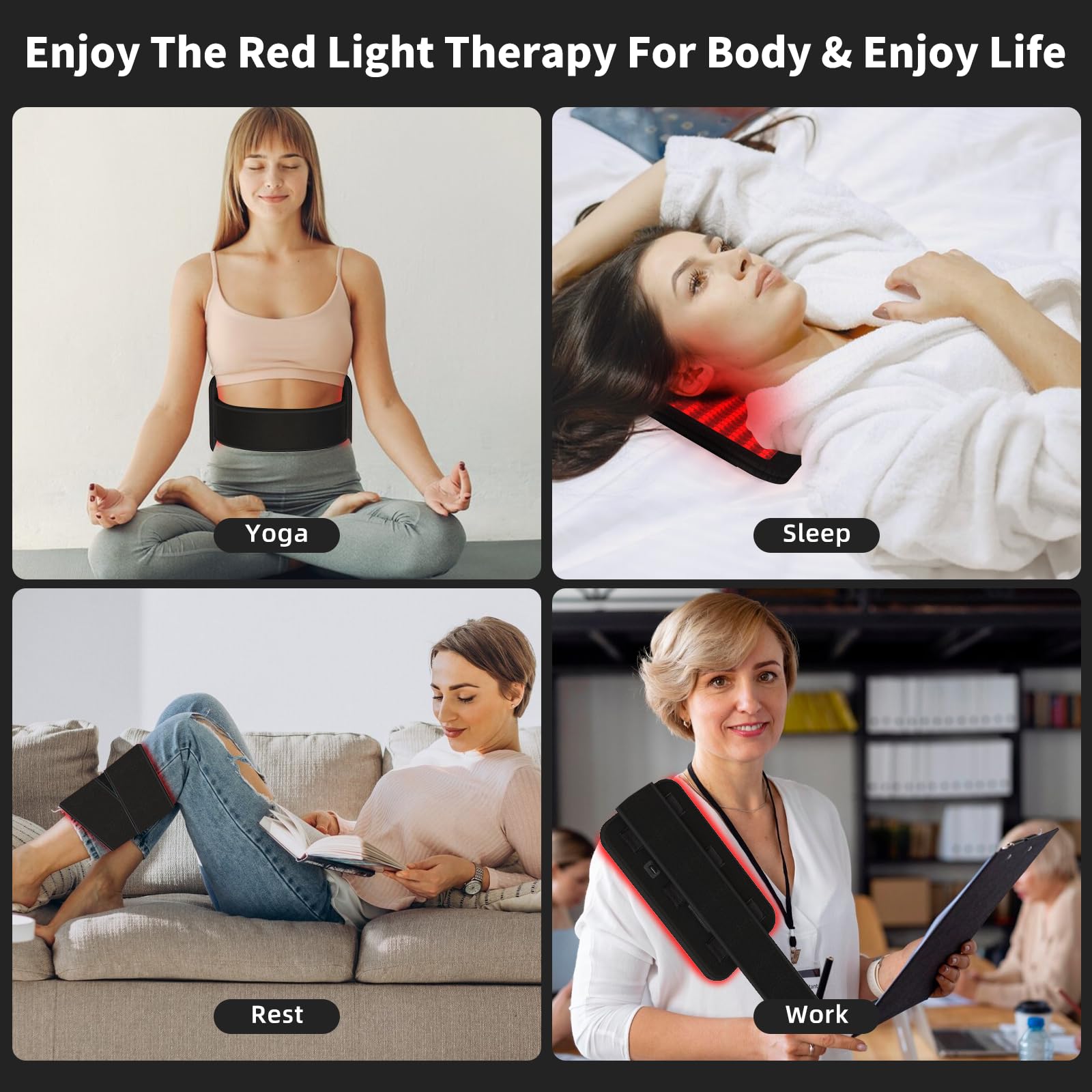 Red Light Therapy Belt, Infrared Light Therapy Wrap, 384PCS Red Light &Infrared Light - AB Mystery