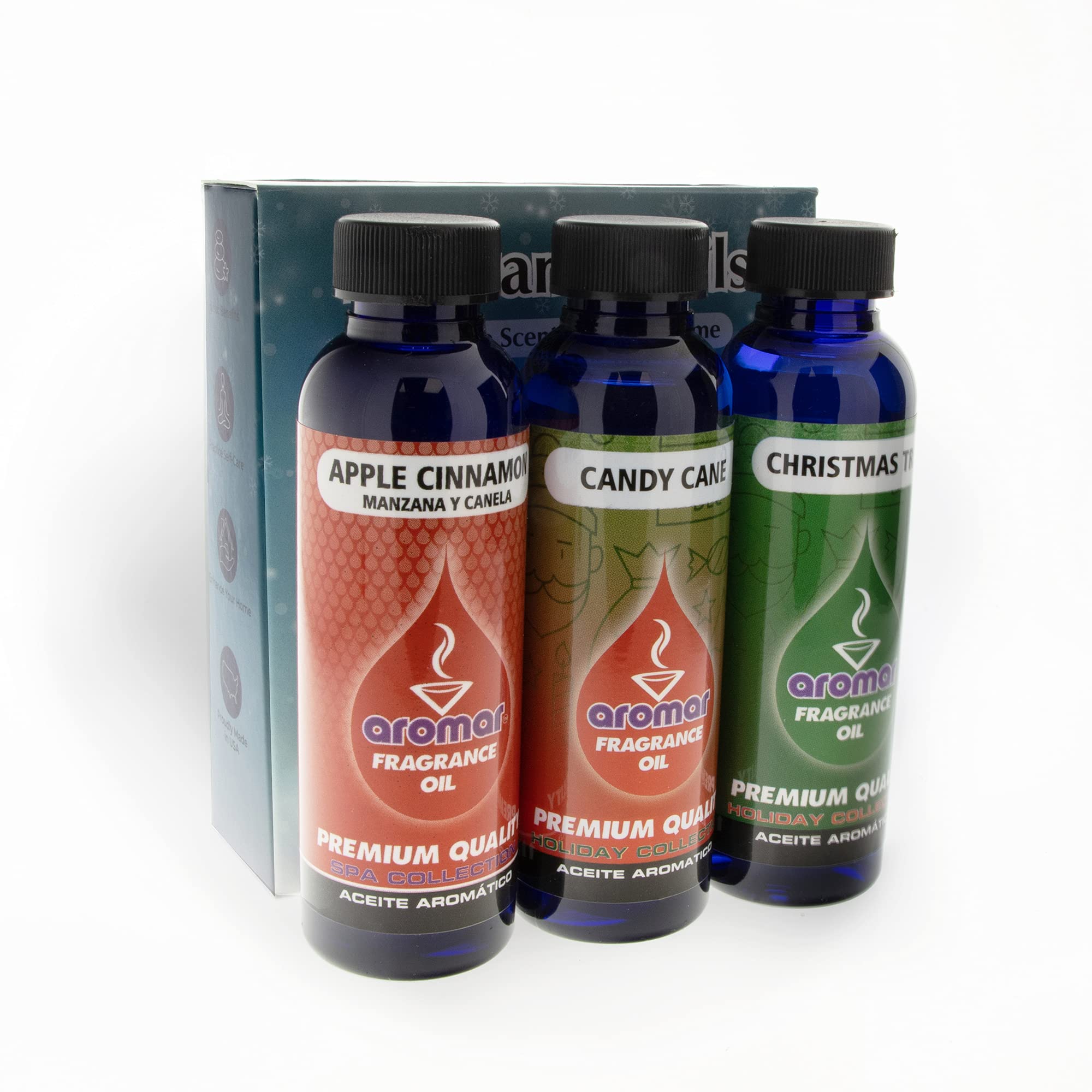 AROMAR Premium Fragrance Oil, 2oz Bottle 3 Pack Long Lasting Aromatic Scent, Fresh and Revitalizing - AB Mystery