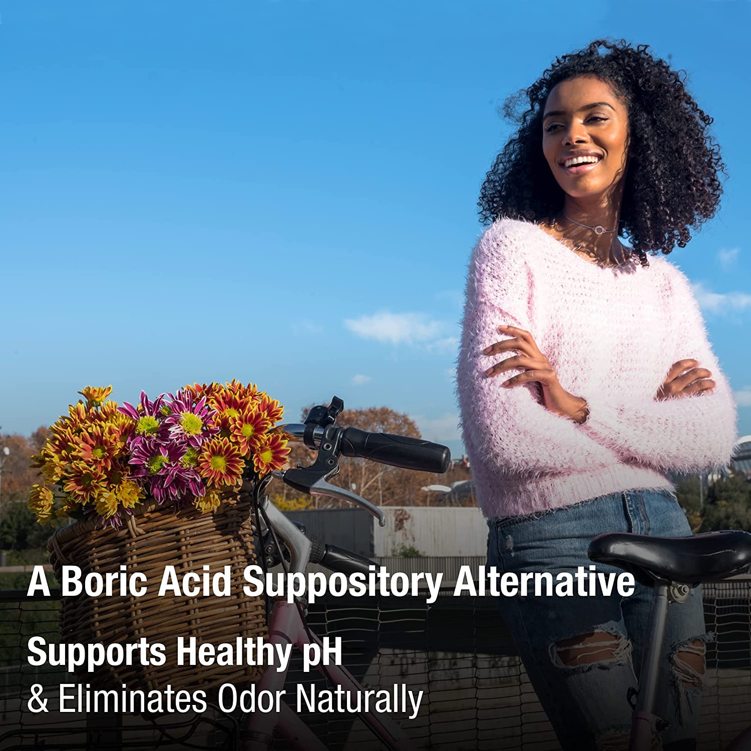 vH essentials Vaginal Odor Treatment with Vitamin C, Boric Acid Suppositories Alternative - AB Mystery