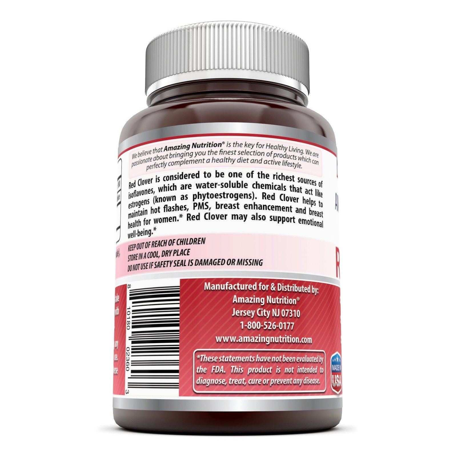Amazing Formulas Red Clover Dietary Supplement with 430mg Red Clover Blossoms Herb Extract for Relief - AB Mystery