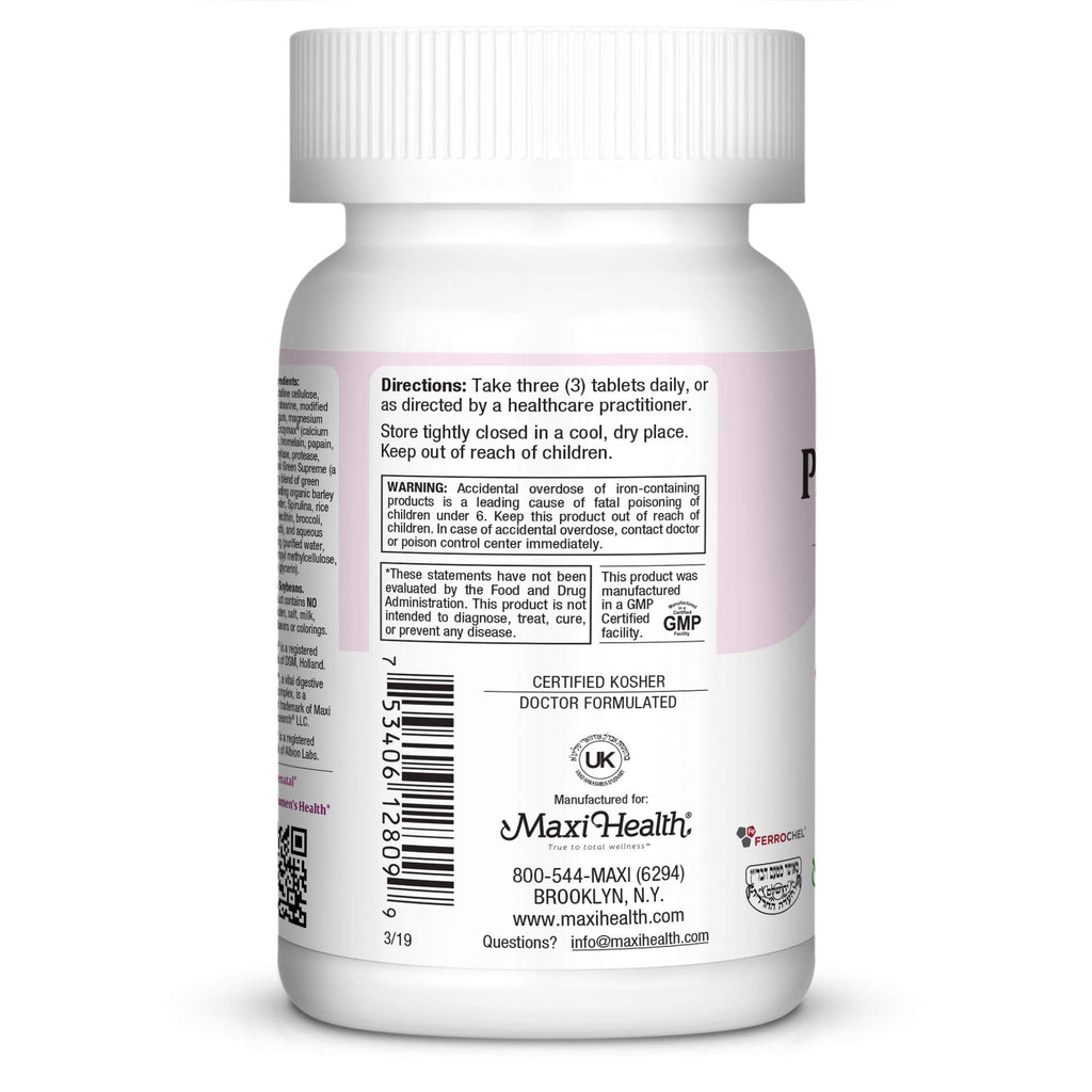 Maxi Health, Maxi Prenatal, 90 Count (Pack of 1) Maxi Health