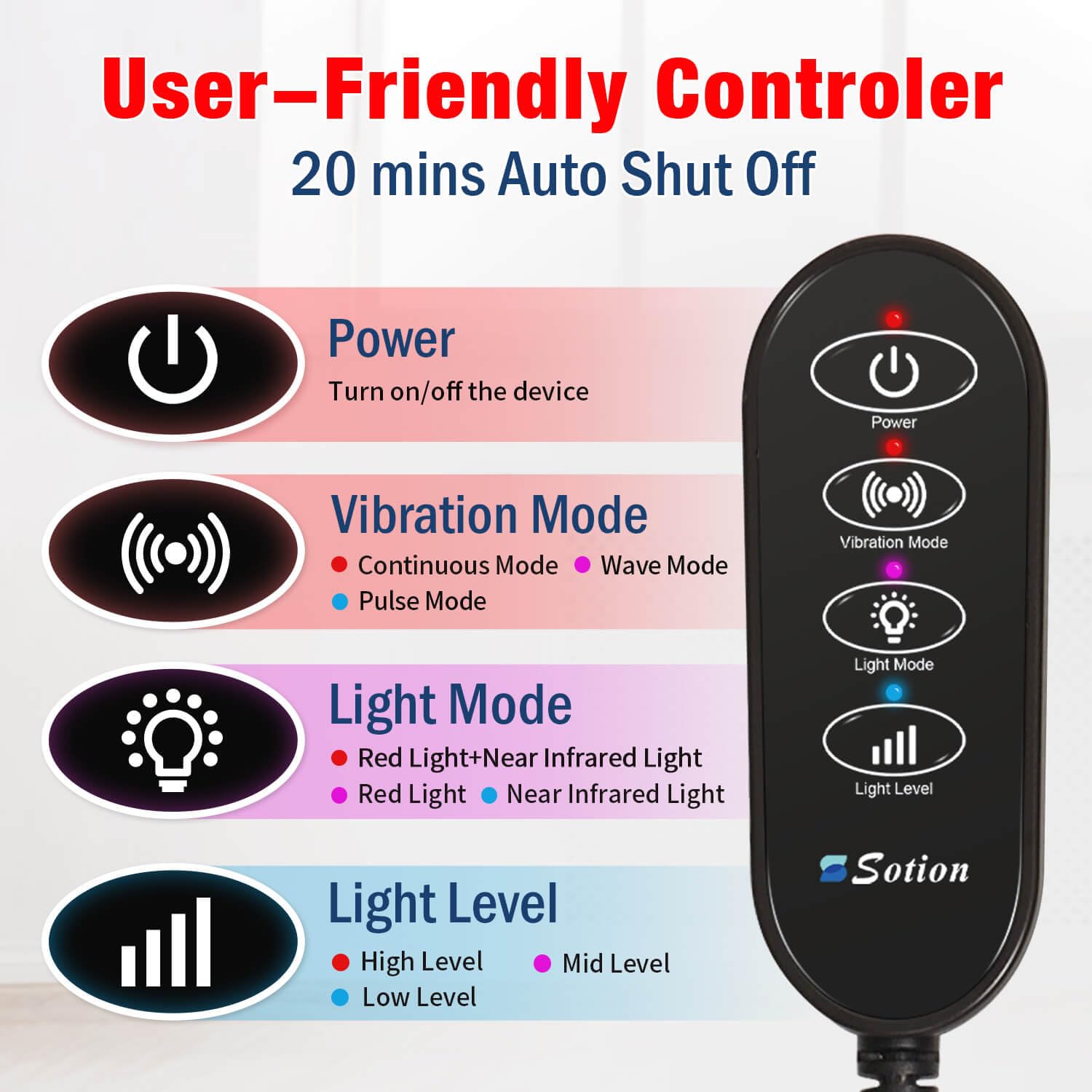 Sotion Red Light Therapy Belt with Massage-Red Light Therapy for Body&Near Infrared Light Therapy - AB Mystery