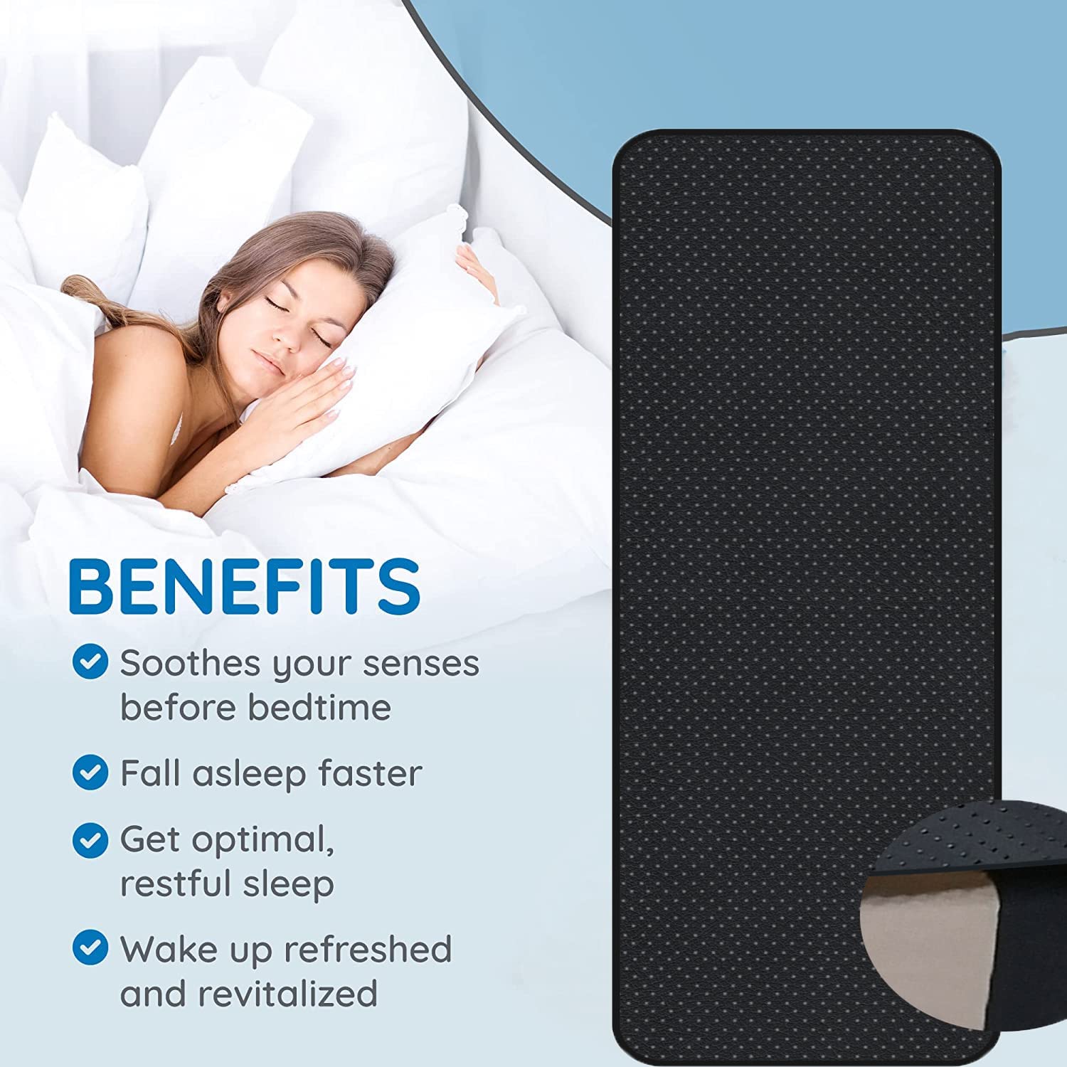 Grounding Mat, Grounding Mattress Cover Pad Grounding Mats Earth Connected Conductive Carbon - AB Mystery