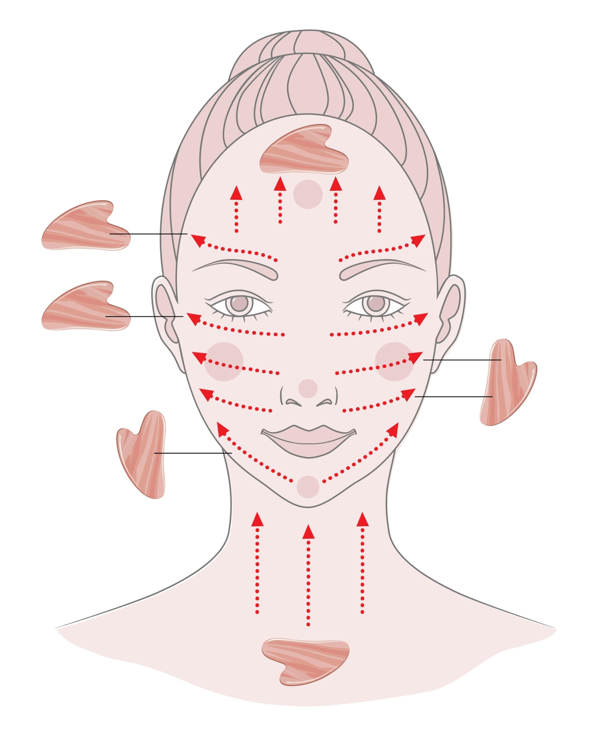 Padime 2 pcs | Premium Set | Real Jade Gua Sha Tool for Facial Skin Care + Glass Bottle for Your Oil - AB Mystery