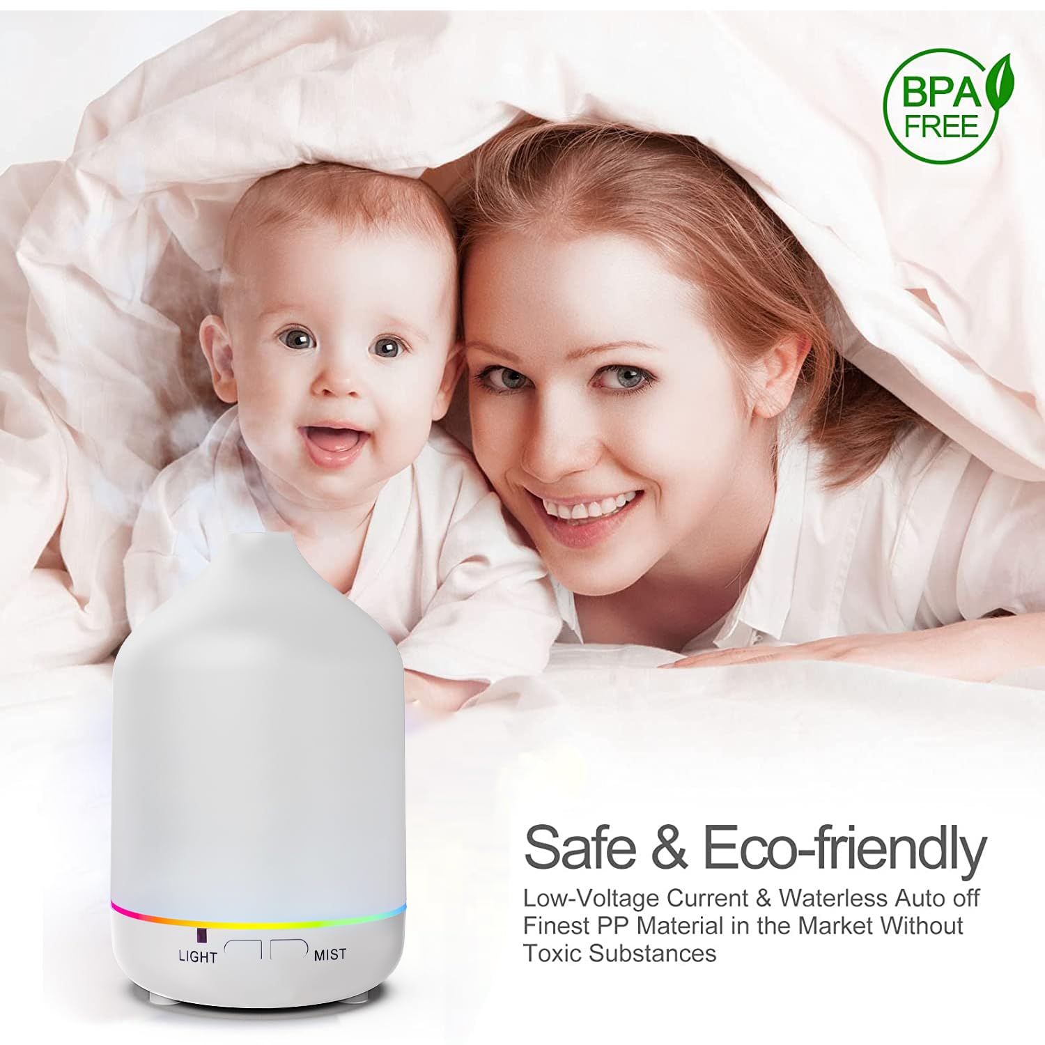 Diffusers 200ml Resin Colorful Essential Oil Diffuser with Adjustable Mist Mode,Auto Off Aroma Diffuser - AB Mystery