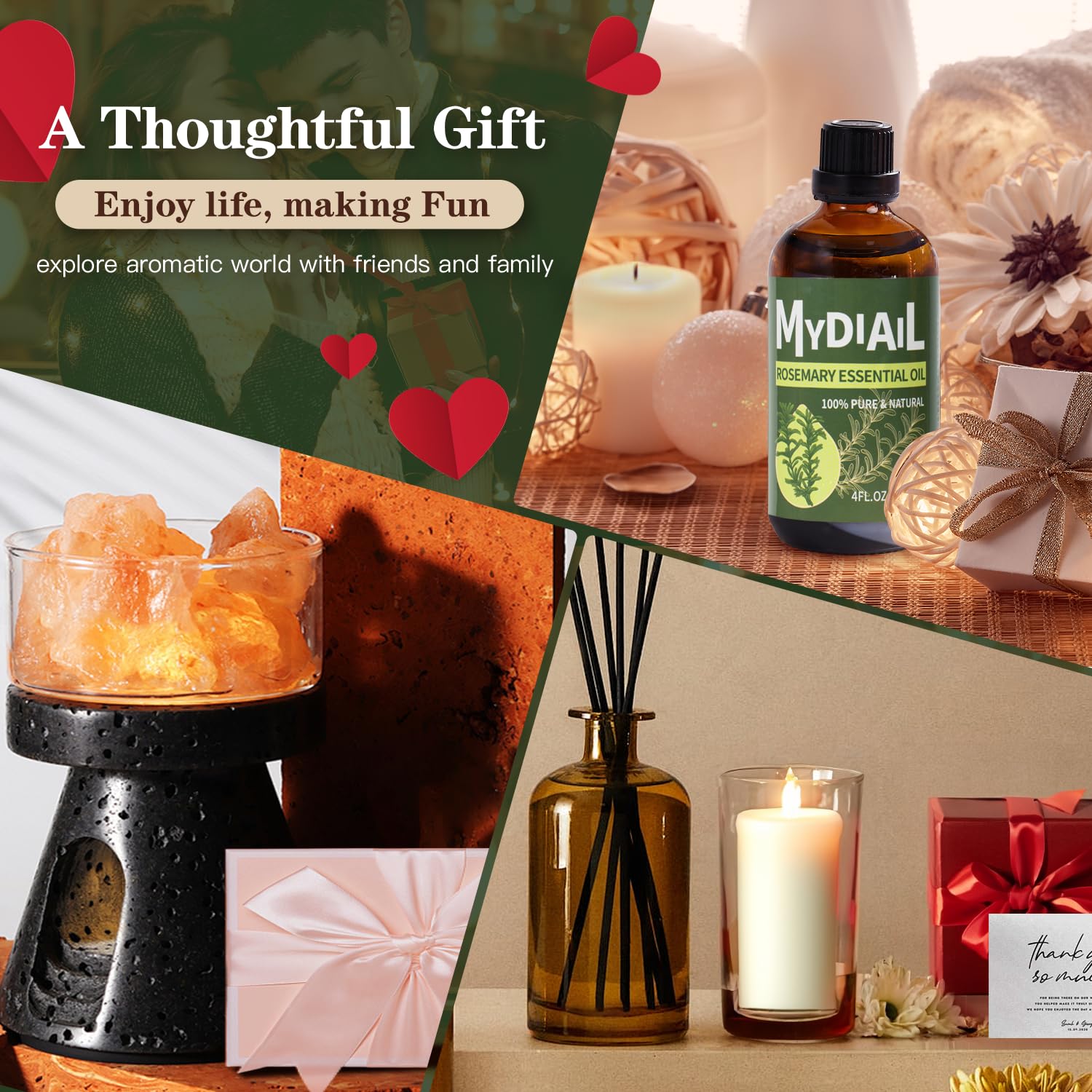 MYDIAIL Rosemary Essential Oil 4oz Pure Rosemary Oil 100% Natural Premium Essential Oil - AB Mystery