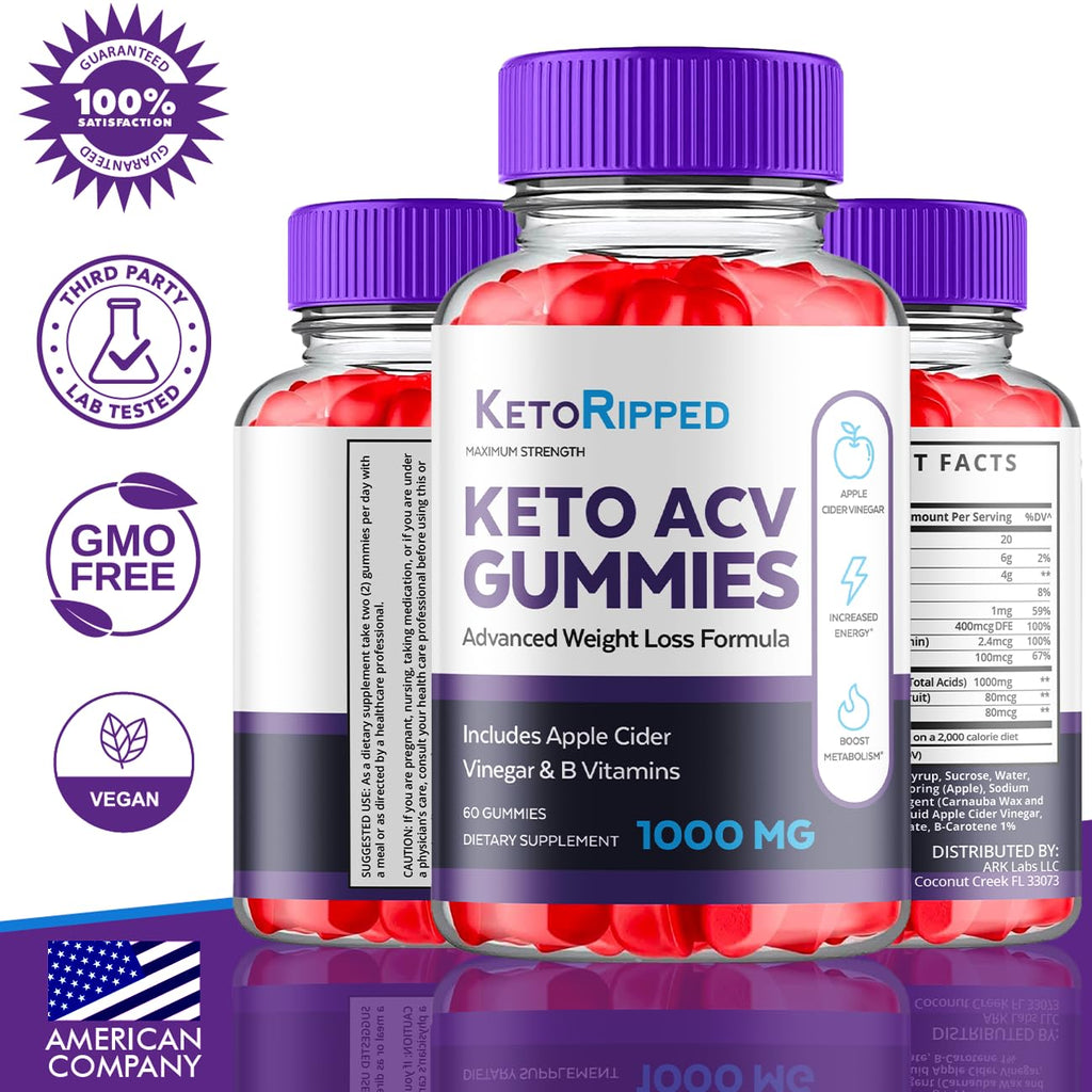 (5 Pack) Keto Ripped ACV Gummies, Keto Ripped ACV Gummies Advanced Weight Loss 1000MG - AB Mystery