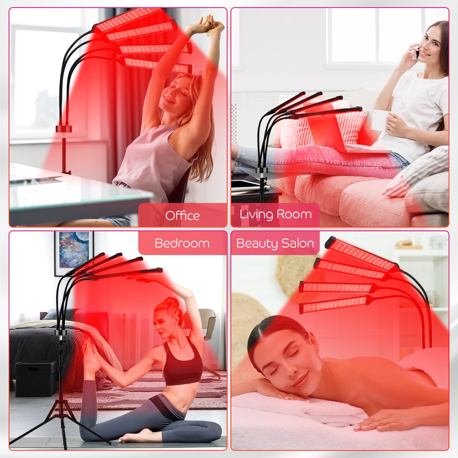 Red Light Therapy for Body, 180LEDs Red Light Therapy Lamp with Tripod, 3-in-1 Chip Designed 660nm ＆850nm - AB Mystery