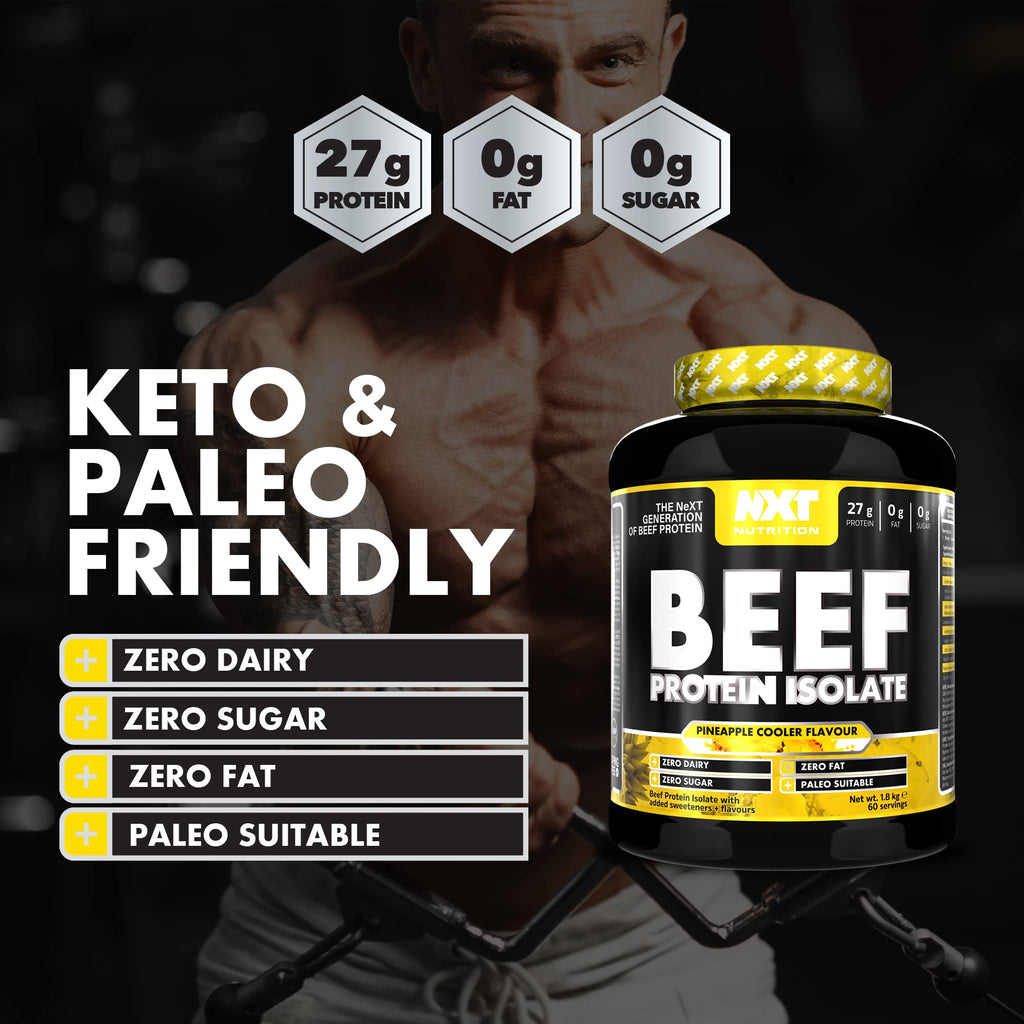 NXT Nutrition Beef Protein Isolate Powder - Protein Powder High in Natural Amino Acids NXT Nutrition