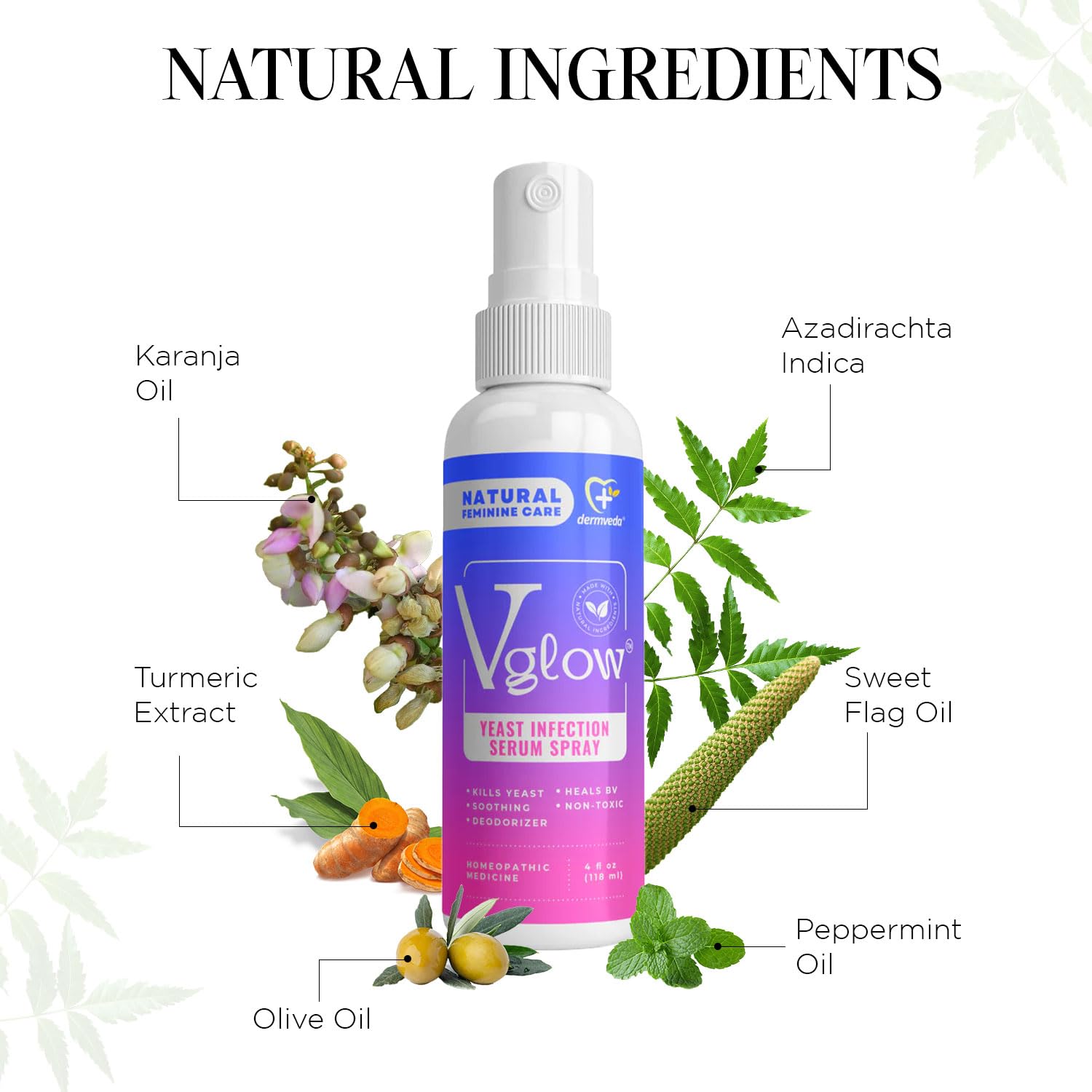 Dermveda Boric Acid BV Relief for Women - Natural Yeast Infection, Odor, Itch Relief Solution - AB Mystery