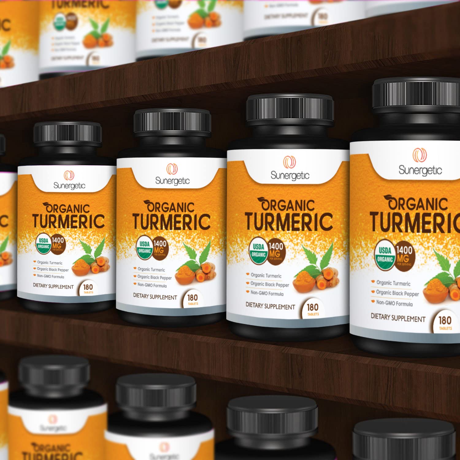 Sunergetic USDA Certified Organic Turmeric Supplement – Includes Organic Turmeric - AB Mystery