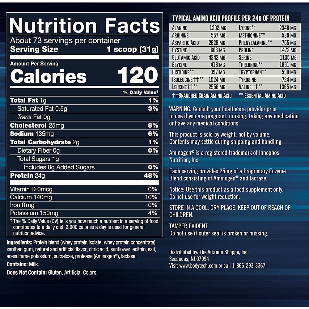 BODYTECH Whey Tech Pro 24 Protein Powder - Protein Enzyme Blend with BCAA's to Fuel - AB Mystery