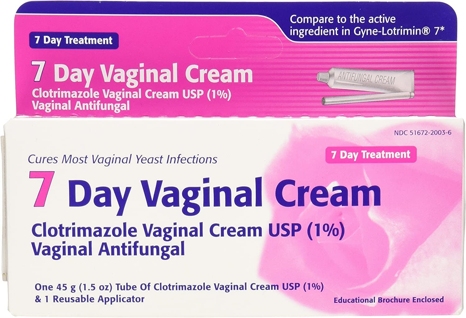Taro Clotrimazole 7 Vaginal Cream 45 g (Pack of 8)
