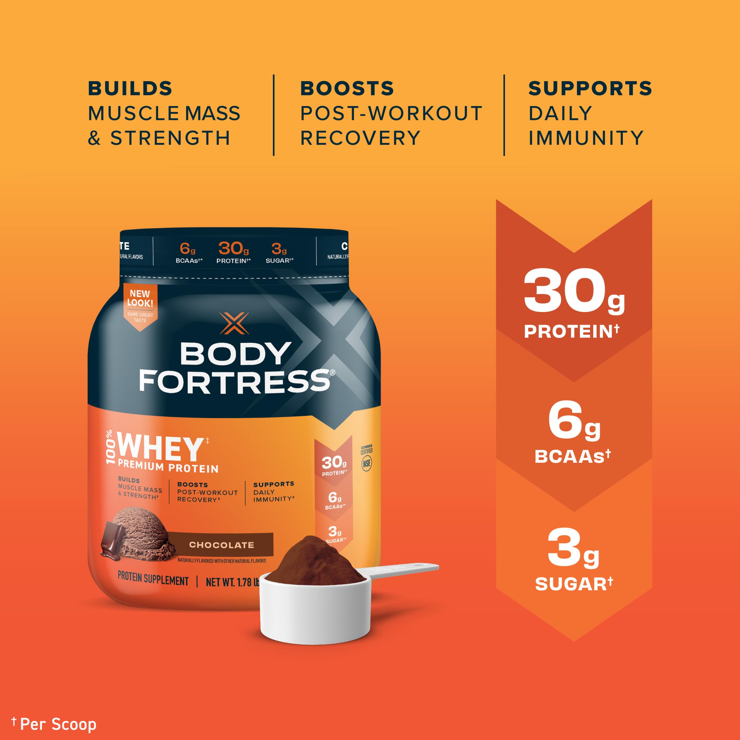 Body Fortress Super Advanced Isolate Protein Powder, Gluten Free, Vanilla Creme Flavored - AB Mystery
