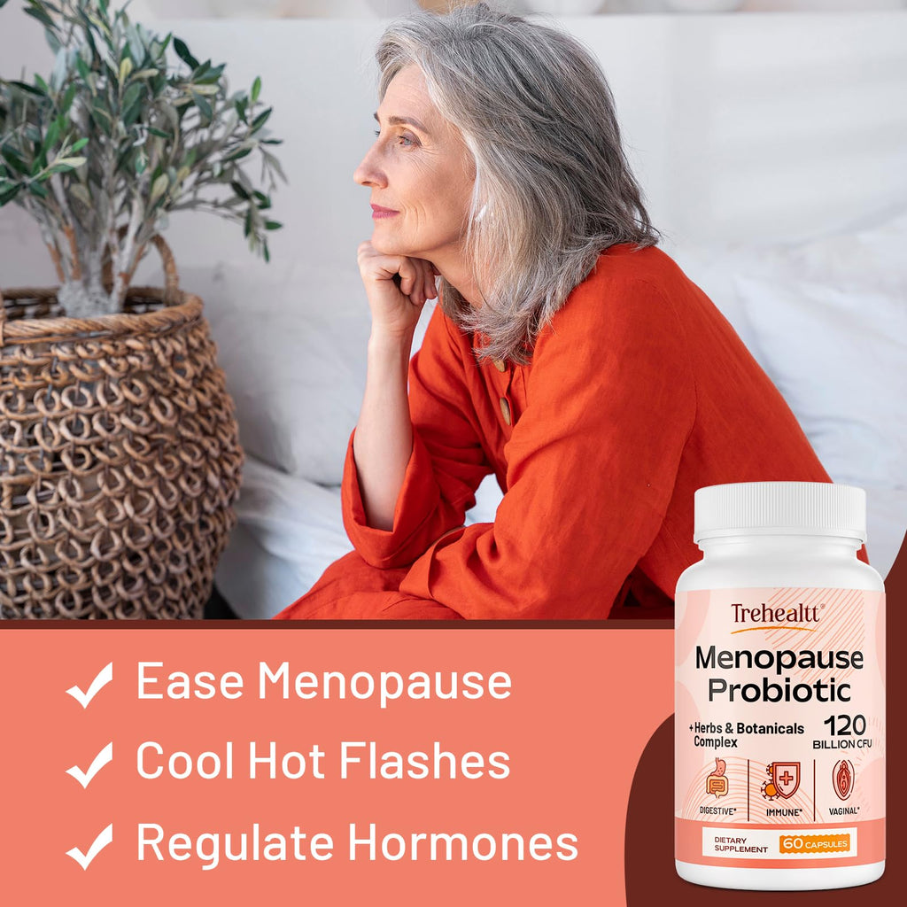 Menopause supplements for women, 120 Billion CFU Probiotic, 13-in-1 Herbs & Botanicals Complex - AB Mystery