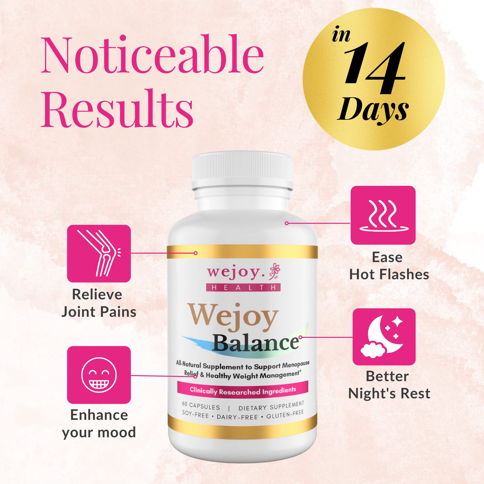 Wejoy Balance Menopause Supplements for Women - Uniquely Formulated - AB Mystery