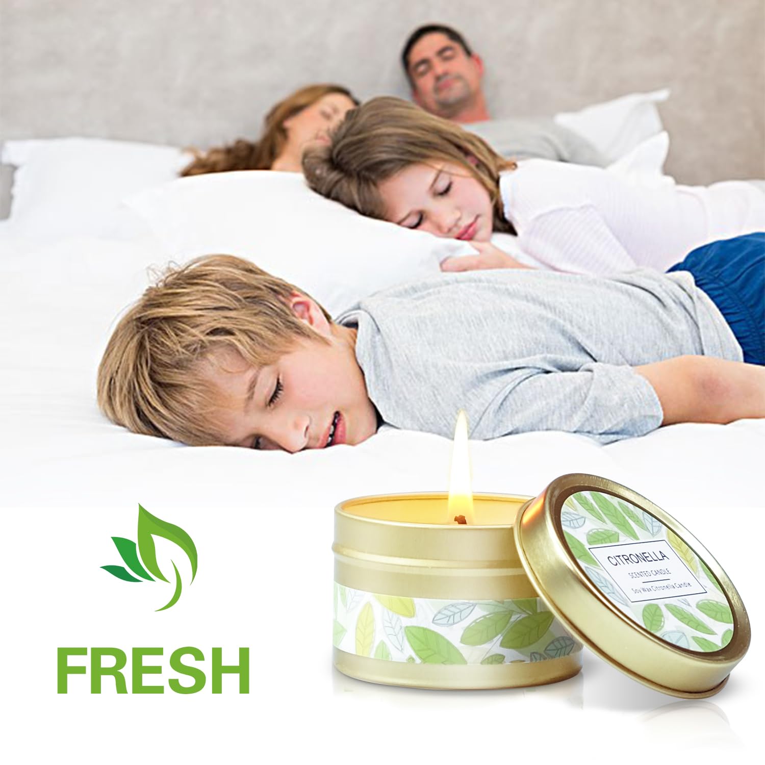 Citronella Candles Outdoor, Scented Candles, Summer Soy Wax Candles, Lemongrass Candles - AB Mystery