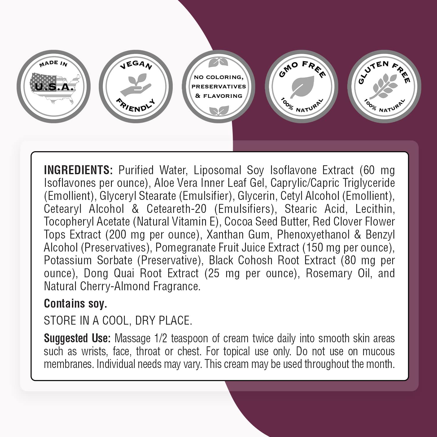 Supersmart - Phyto-Estrogen Cream - with Pomegranate Juice Extract Natural Source of Oestrone - AB Mystery