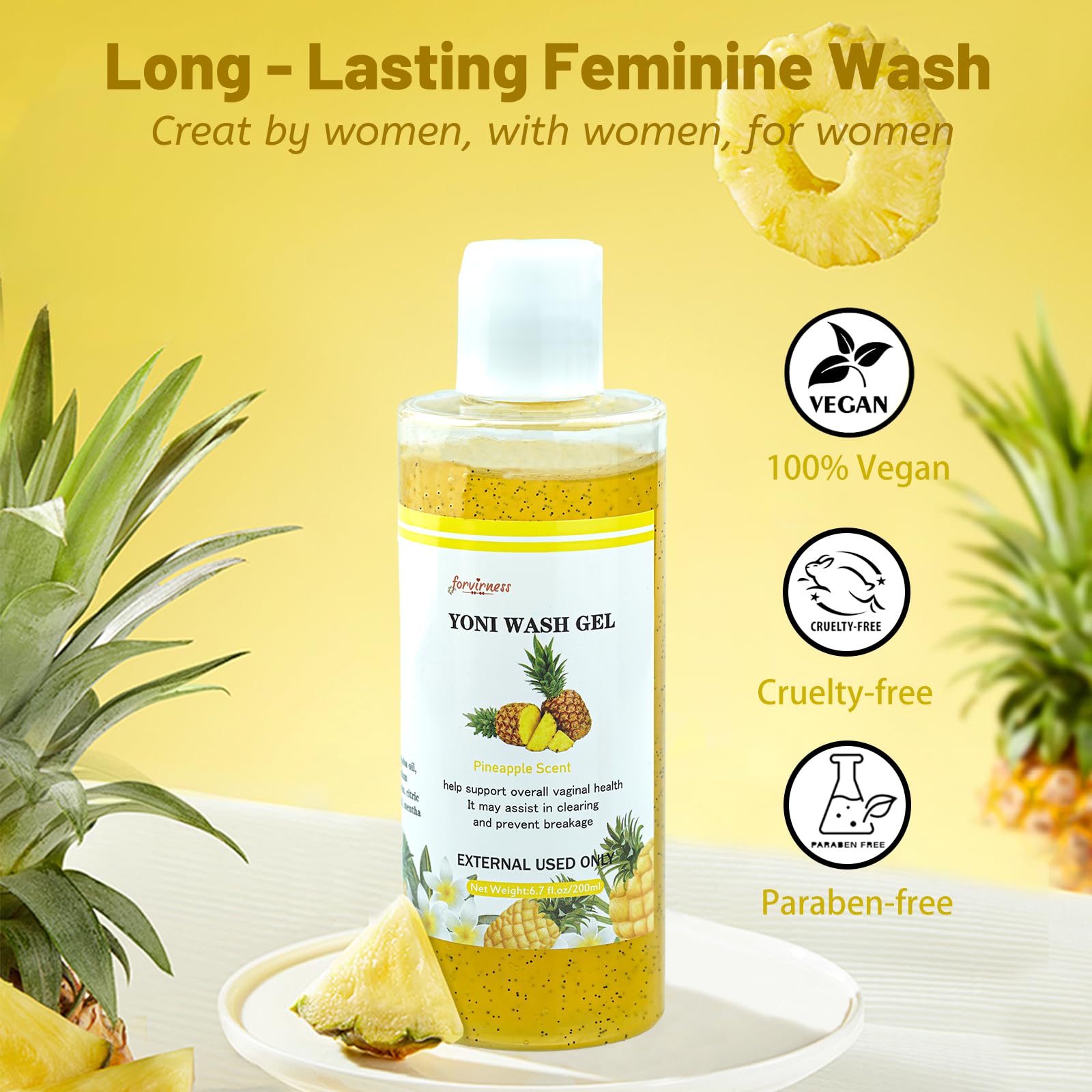 forvirness Natural Yoni Wash Yoni Oil Set, Cleanse - Remove Odor - ph Balance Feminine Wash - AB Mystery