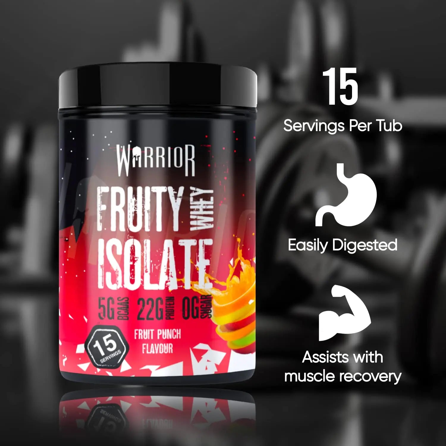 Warrior, Fruity Clear Whey Isolate – Rapid Digesting Protein Powder – Refreshingly Fruit Flavoured Shakes Warrior