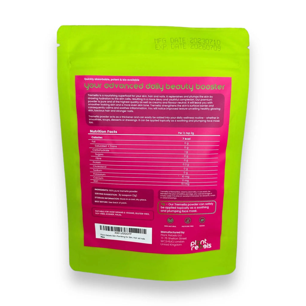 Plant Rebels Pure Tremella Mushroom Extract Powder | Vegan Collagen | Anti Aging - AB Mystery