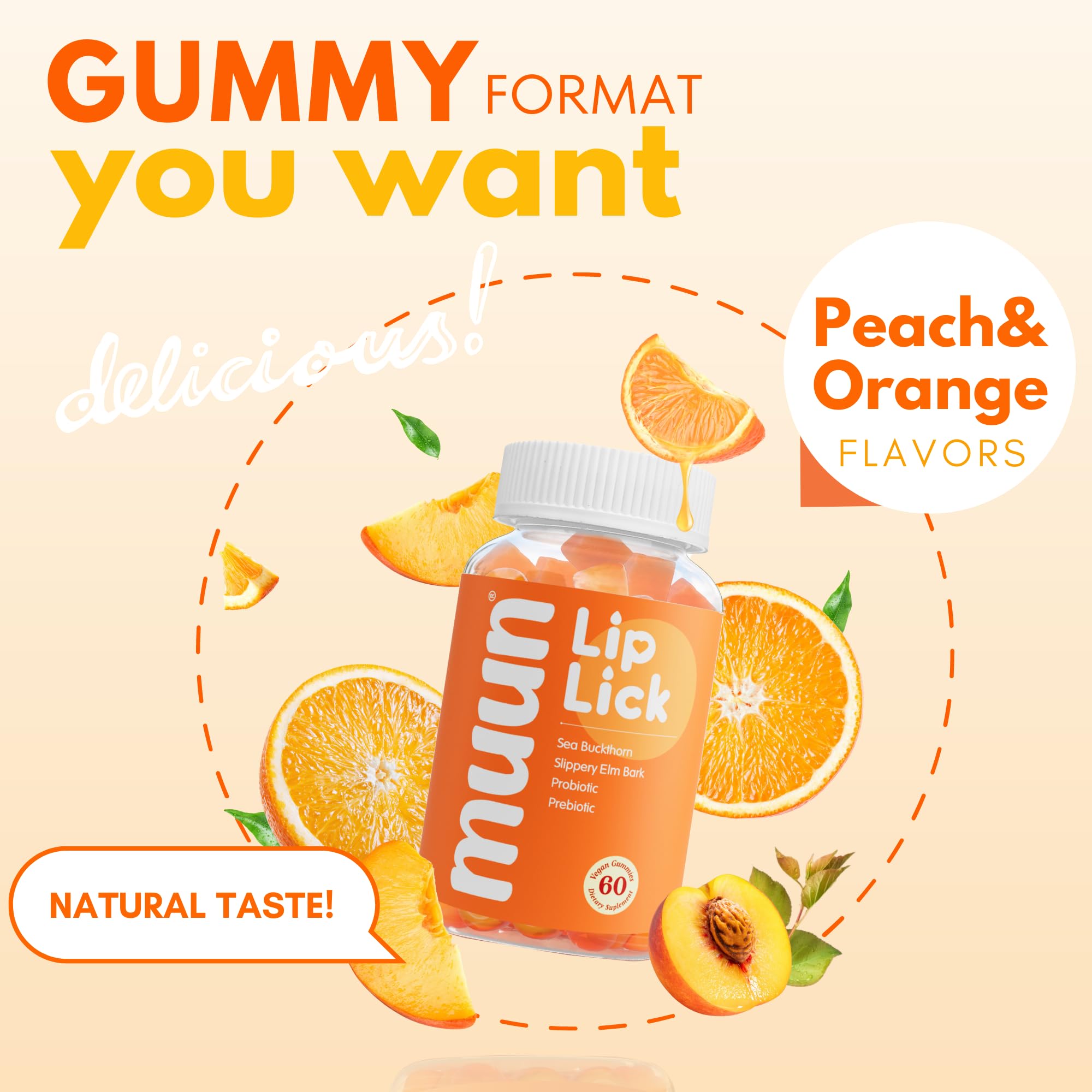 Muun Vaginal Dryness Gummy for Perimenopause Menopause with Slippery Elm Bark, Omega - AB Mystery