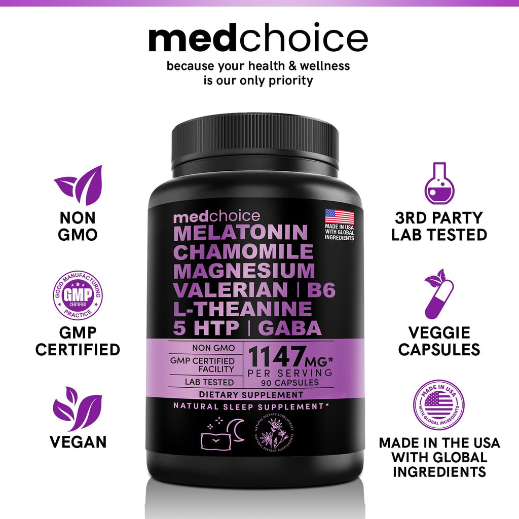 10-in-1 Melatonin Capsules - Melatonin 5mg Natural Sleep Aid for Adults - AB Mystery