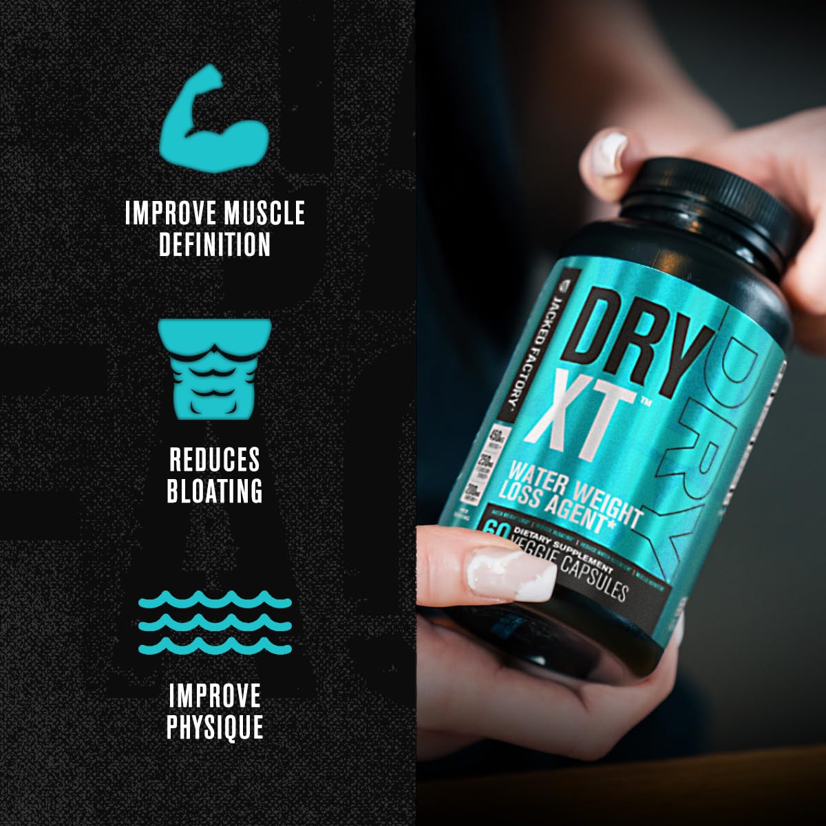 Jacked Factory Dry-XT Water Weight Loss Diuretic Pills - Natural Supplement - AB Mystery