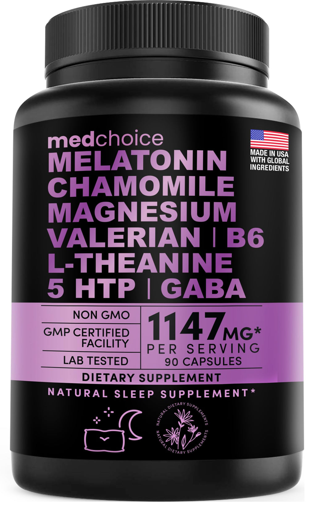 10-in-1 Melatonin Capsules - Melatonin 5mg Natural Sleep Aid for Adults - AB Mystery