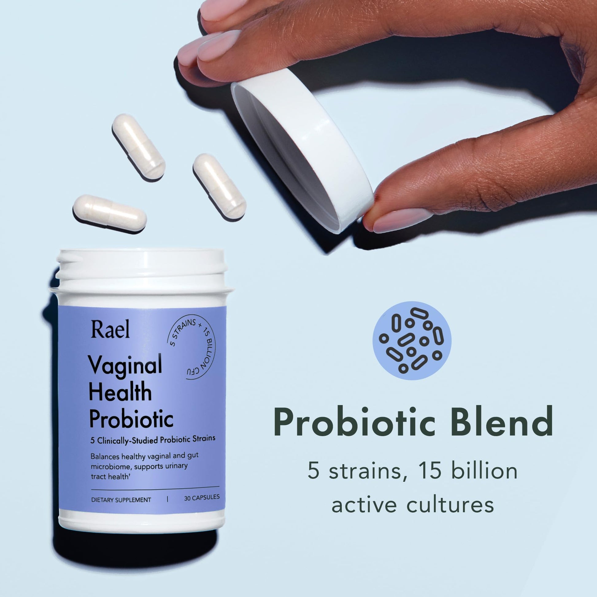 Rael Probiotics for Women - Supplements, Digestive Enzymes, Prebiotics, pH Balance, Vaginal Odor & Flora - AB Mystery