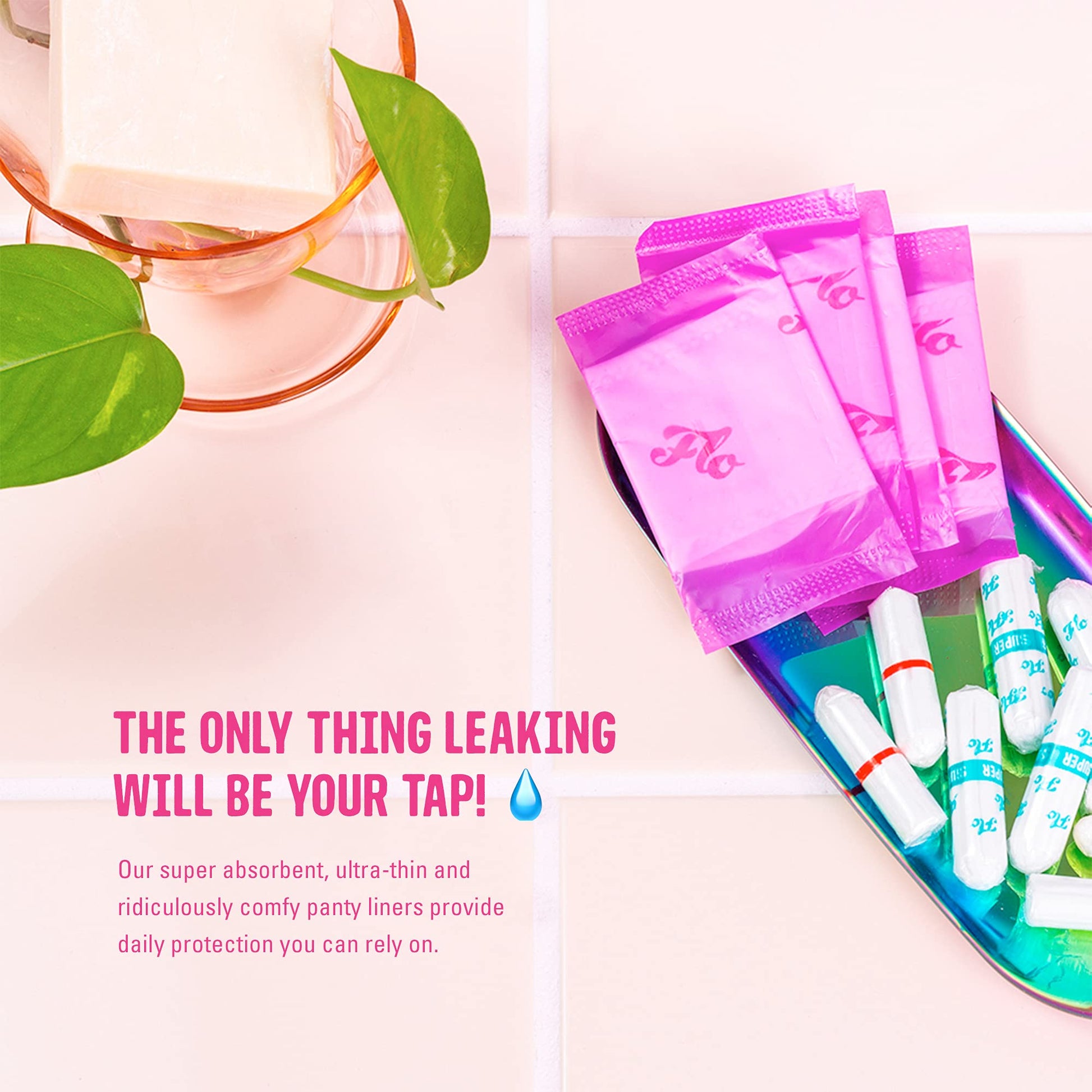 FLO - Organic Bamboo Daily Panty Liners, Plant-Based Cotton, Biodegradable - AB Mystery