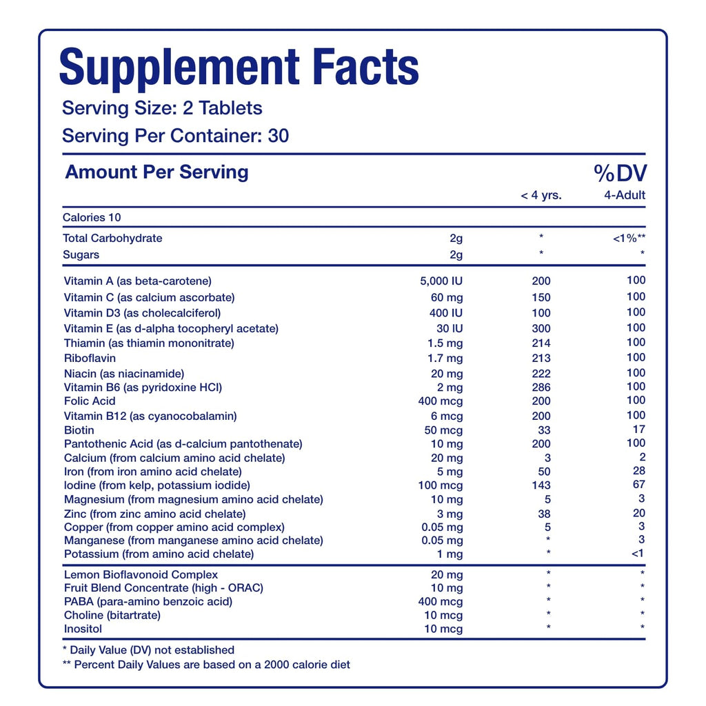 25-in-1 Kids Chewable Multivitamin - Clinically Formulated Kids Multivitamin with Iron Magnesium Vitamins A B Complex C D E Antioxidant Rich Fruit Extracts & More - AB Mystery