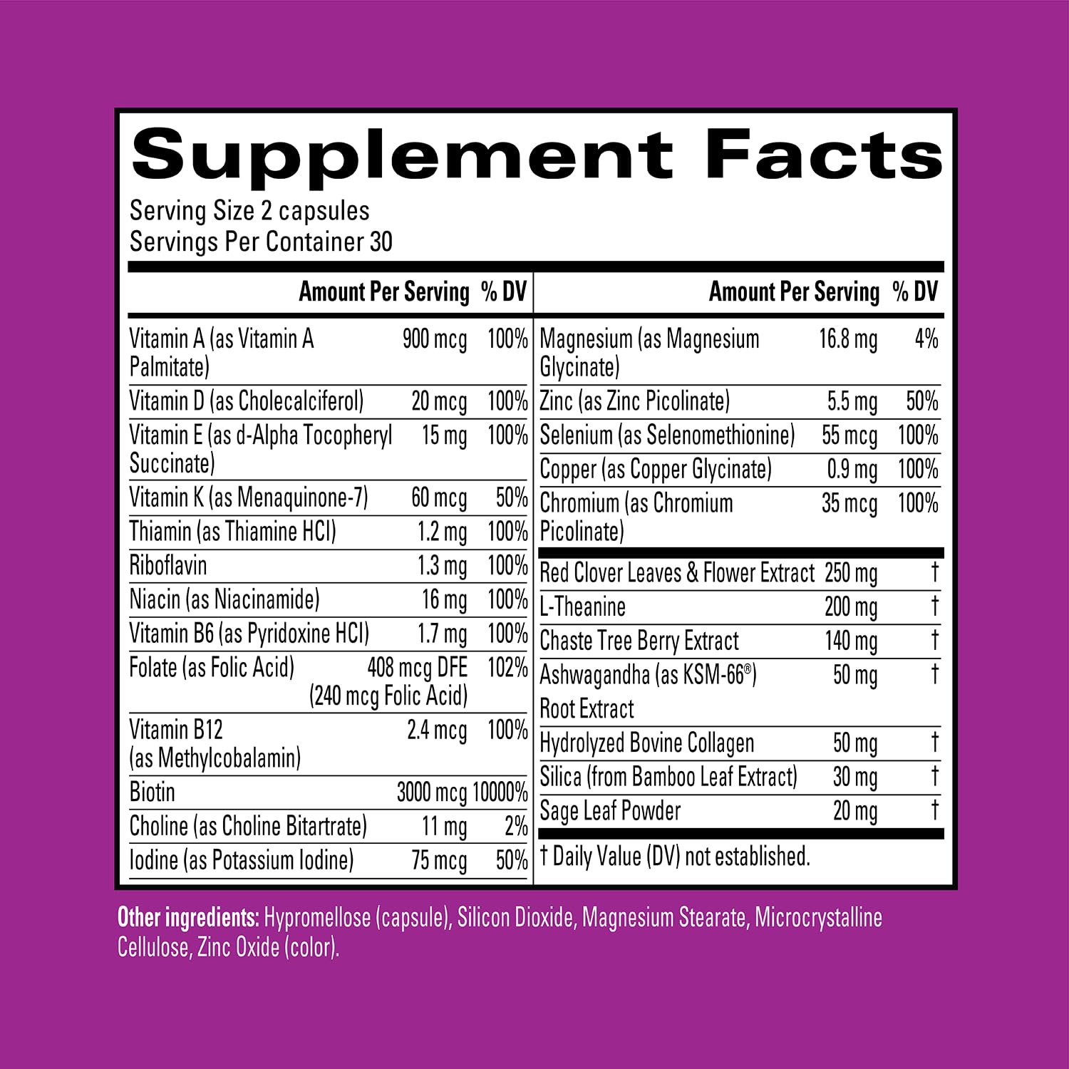 Hyland's Naturals Rock On Menopause + Youthful Skin Care Multivitamin for Women - AB Mystery