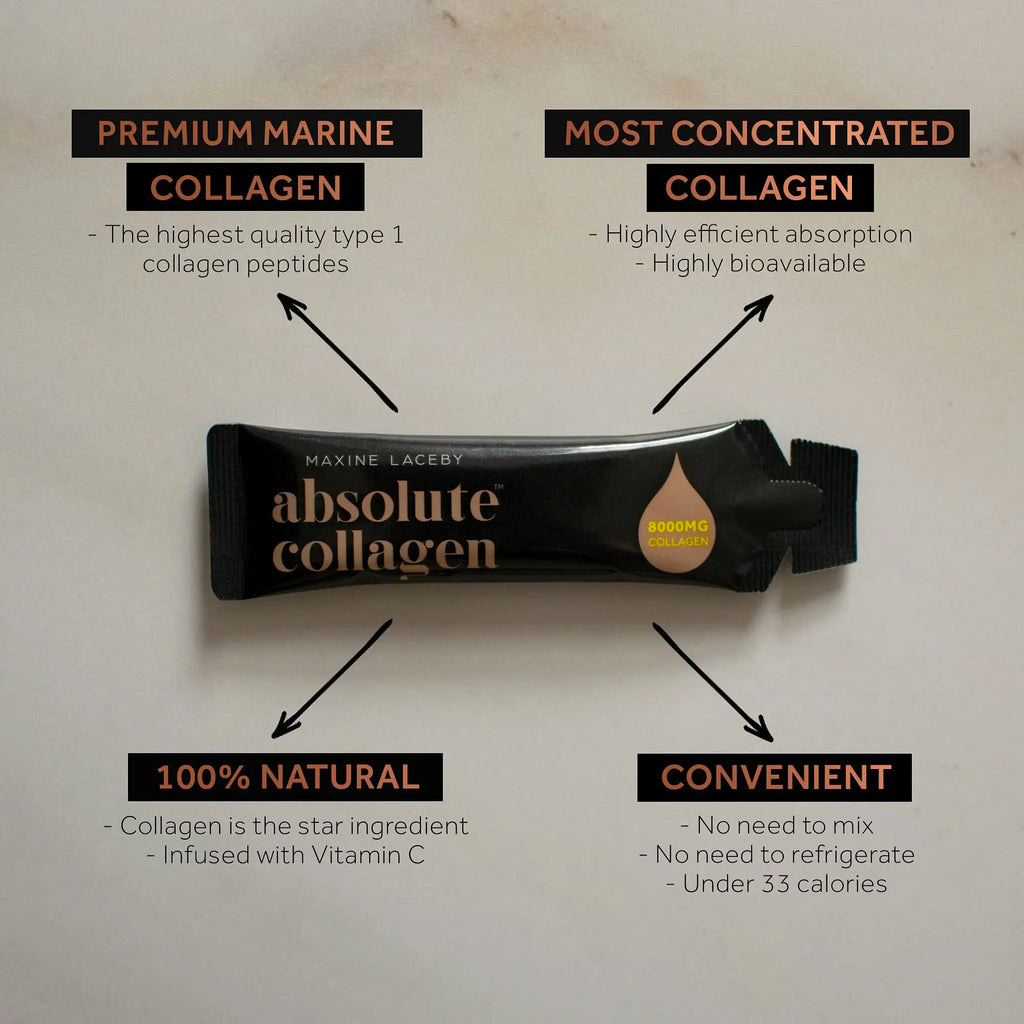 Absolute Collagen Marine Liquid Collagen Supplement for Men - Higher Absorption Than Tablets - 14 x 8000 mg Absolute Collagen