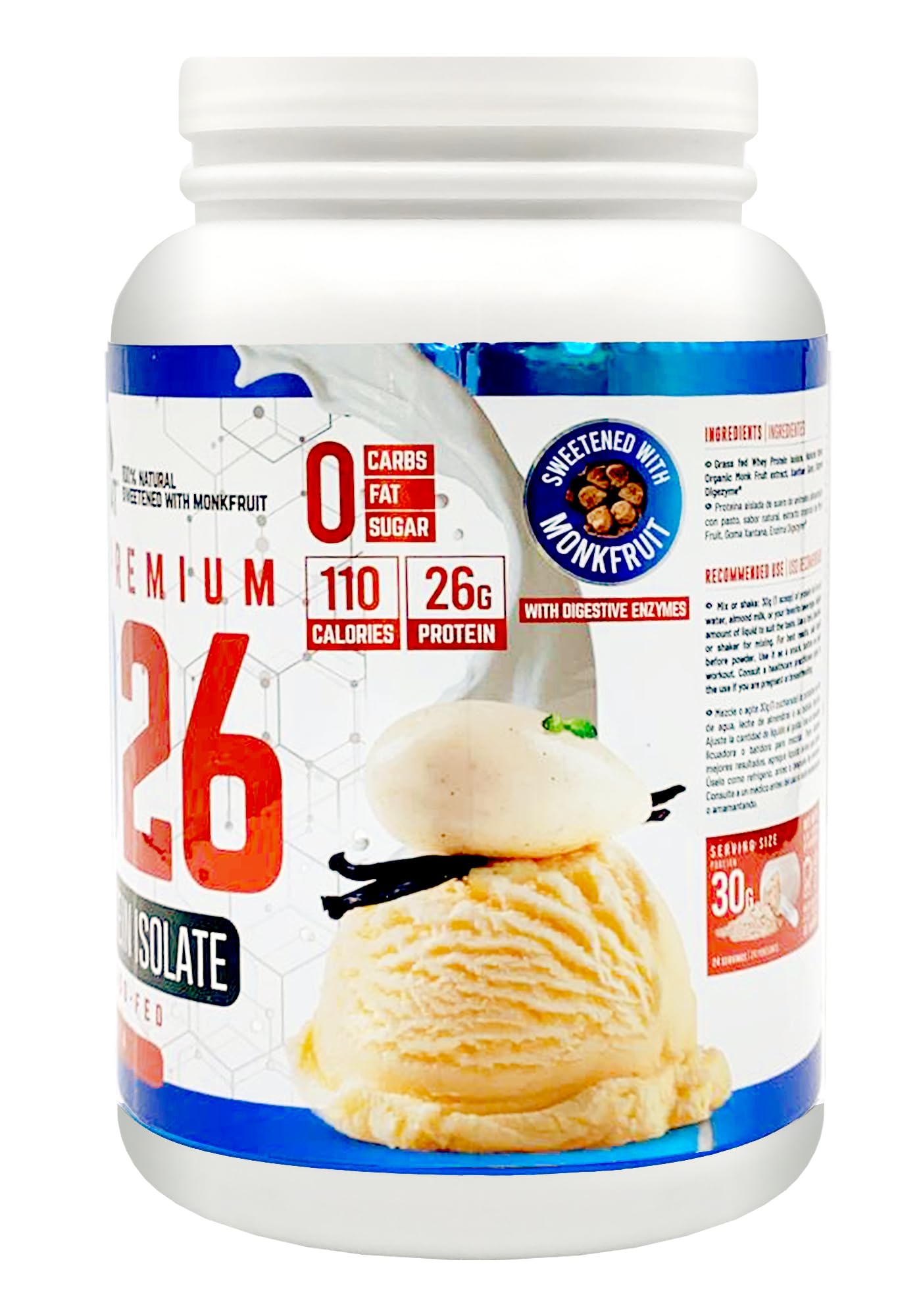 MOMOF4TRANSFORM MO4T Grass Fed Whey Protein Isolate Powder, Naturally Sweetened - AB Mystery