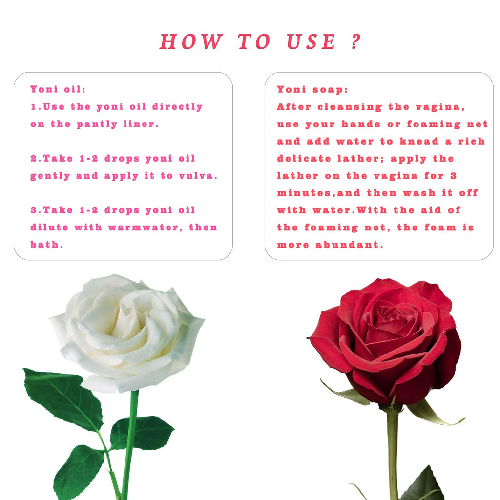 2Pcs Strawberry Yoni Bars and Yoni Oil Set for Feminine Wash, Yoni Wash for Cleanse Vaginal Balance PH - AB Mystery