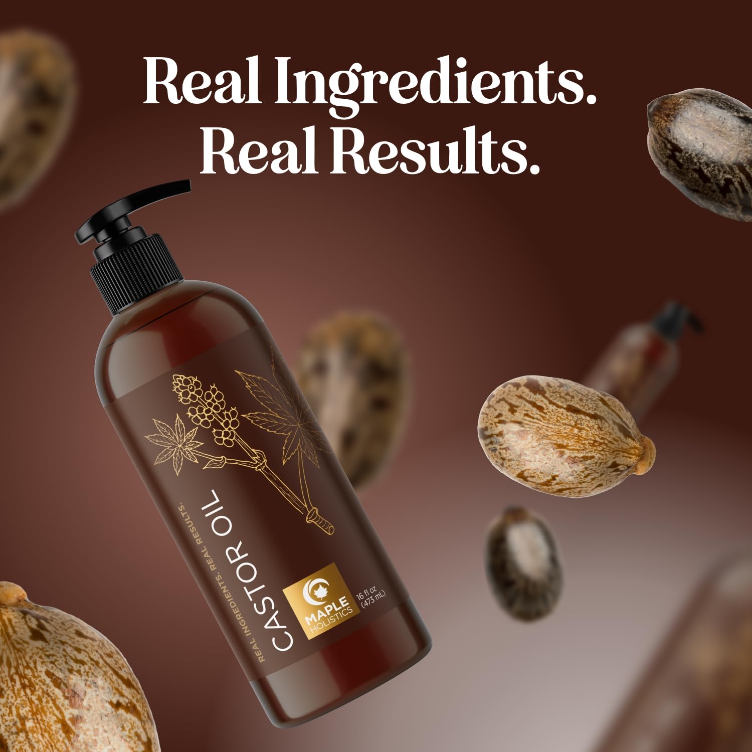 Pure Castor Oil for Body & Skin Care Great for Wraps & Compresses - Castor Oil for Hair Skin - AB Mystery