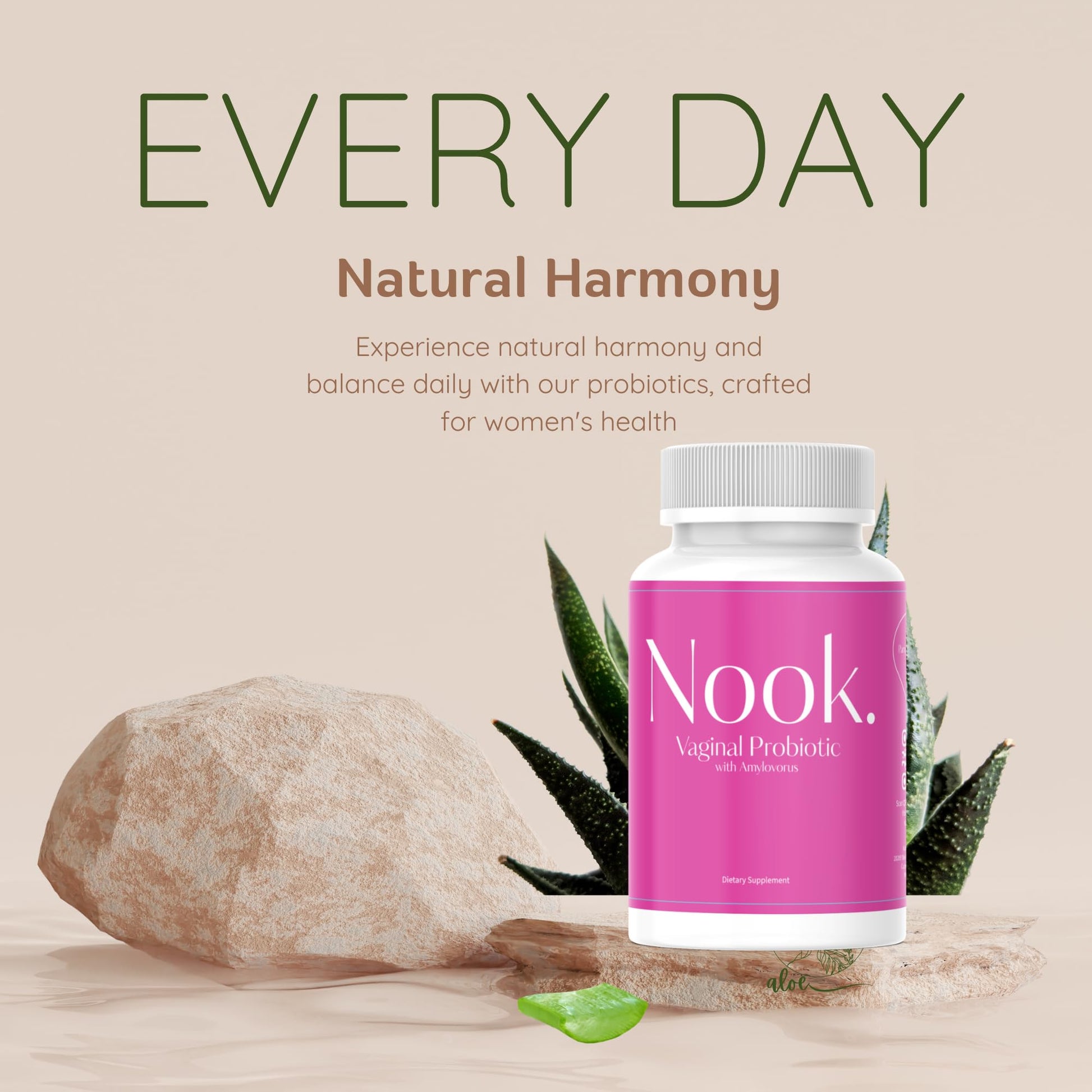 Nook Vaginal Probiotics for Women - pH Balance & Odor Control Feminine Health Supplements - AB Mystery