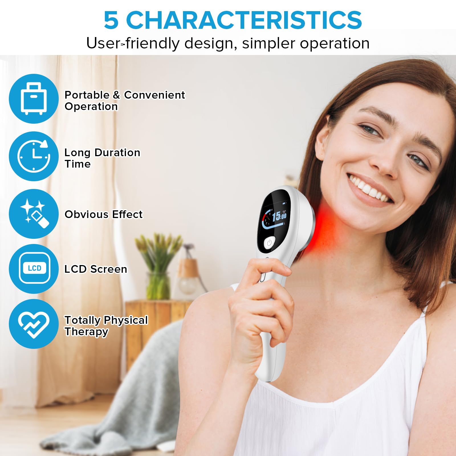 yofalo Cold Laser Human/Vet Device with LED Display Targets Joint and Muscles Directly - AB Mystery