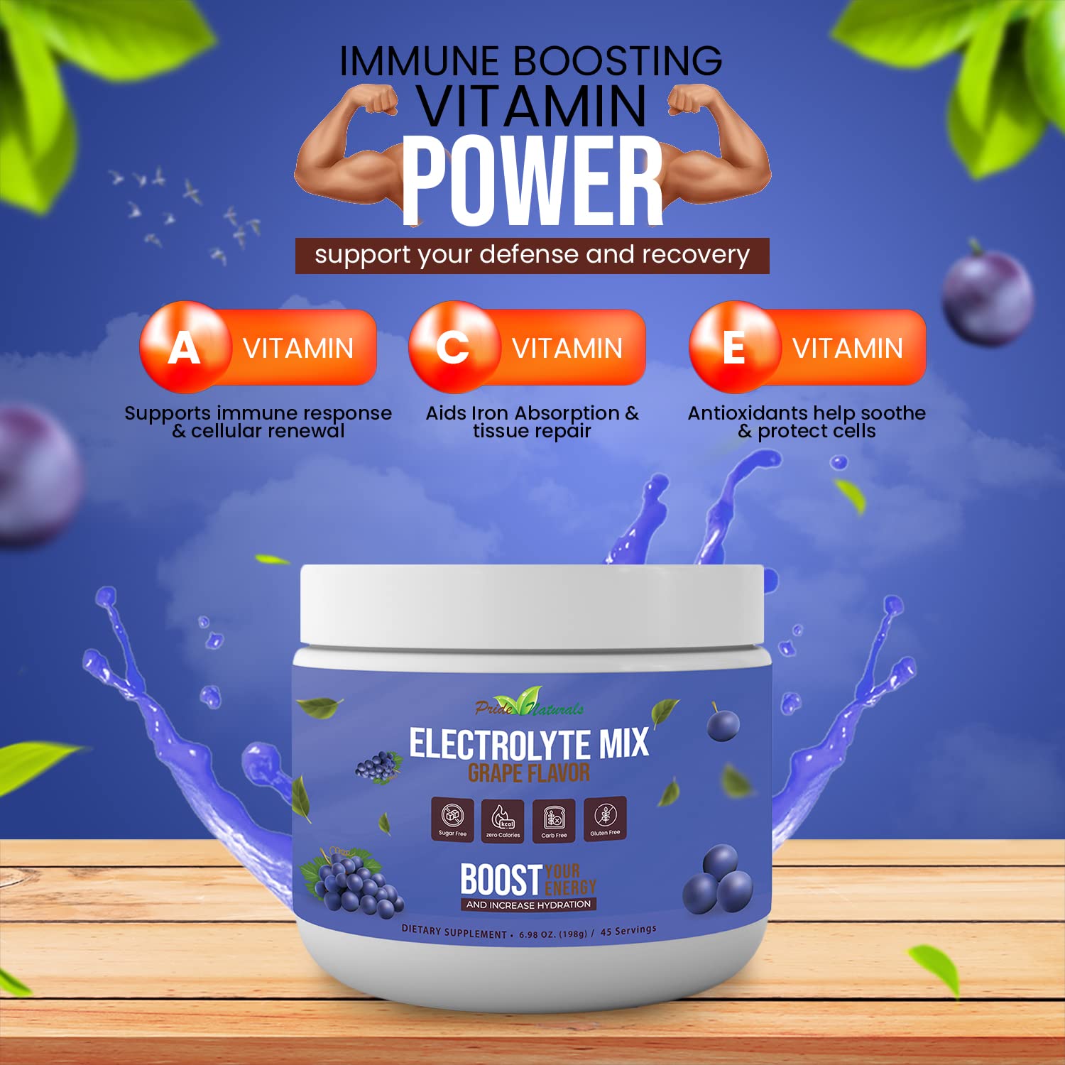 Electrolyte Powder - Refreshing Workout Recovery Electrolytes, Sugar Free, Gluten Free - AB Mystery