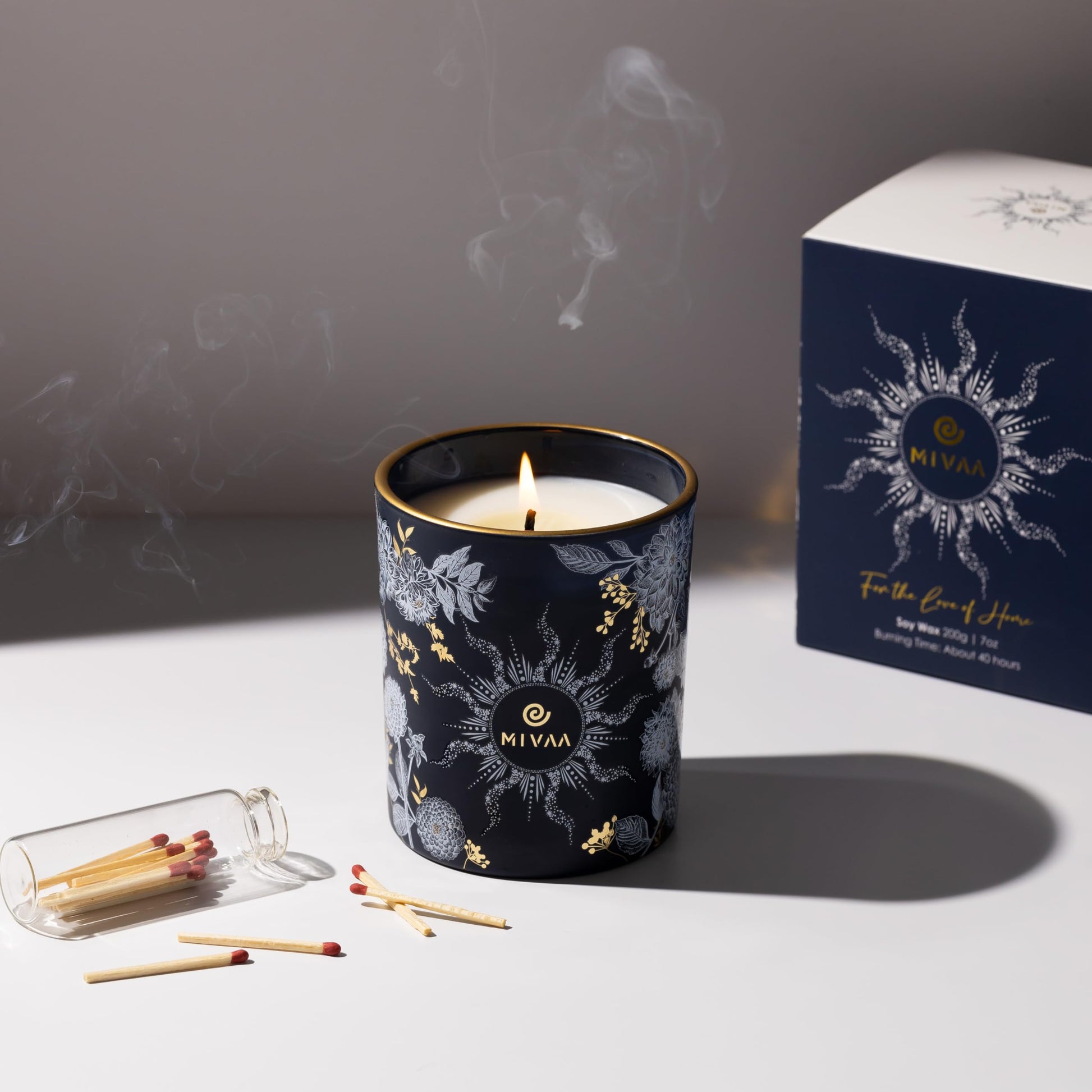 Mivaa Scented Candles - 100% Natural Soy Wax, 40 hrs Burn, Lead-Free Wicks, Holiday, Fall, Winter - AB Mystery