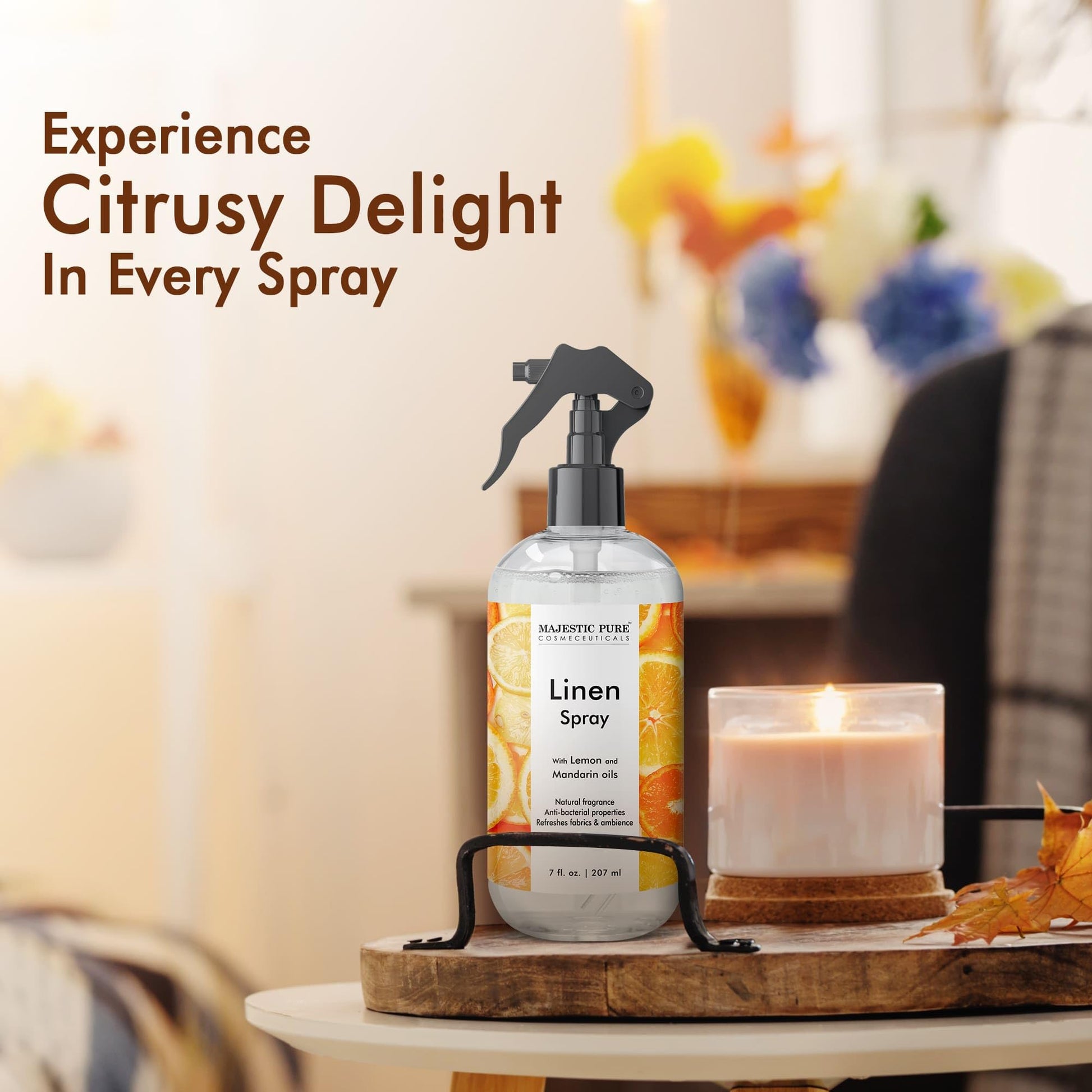 Majestic Pure Linen Spray | All Natural Fragrance | Spray for Pillows, Bedding, Sheets, Clothing - AB Mystery