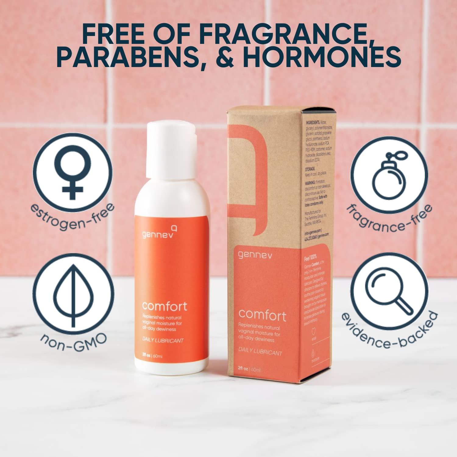 Gennev Intimate Water-Based Lubricant for Women - 2-in-1 Menopause Lubricant and Feminine - AB Mystery