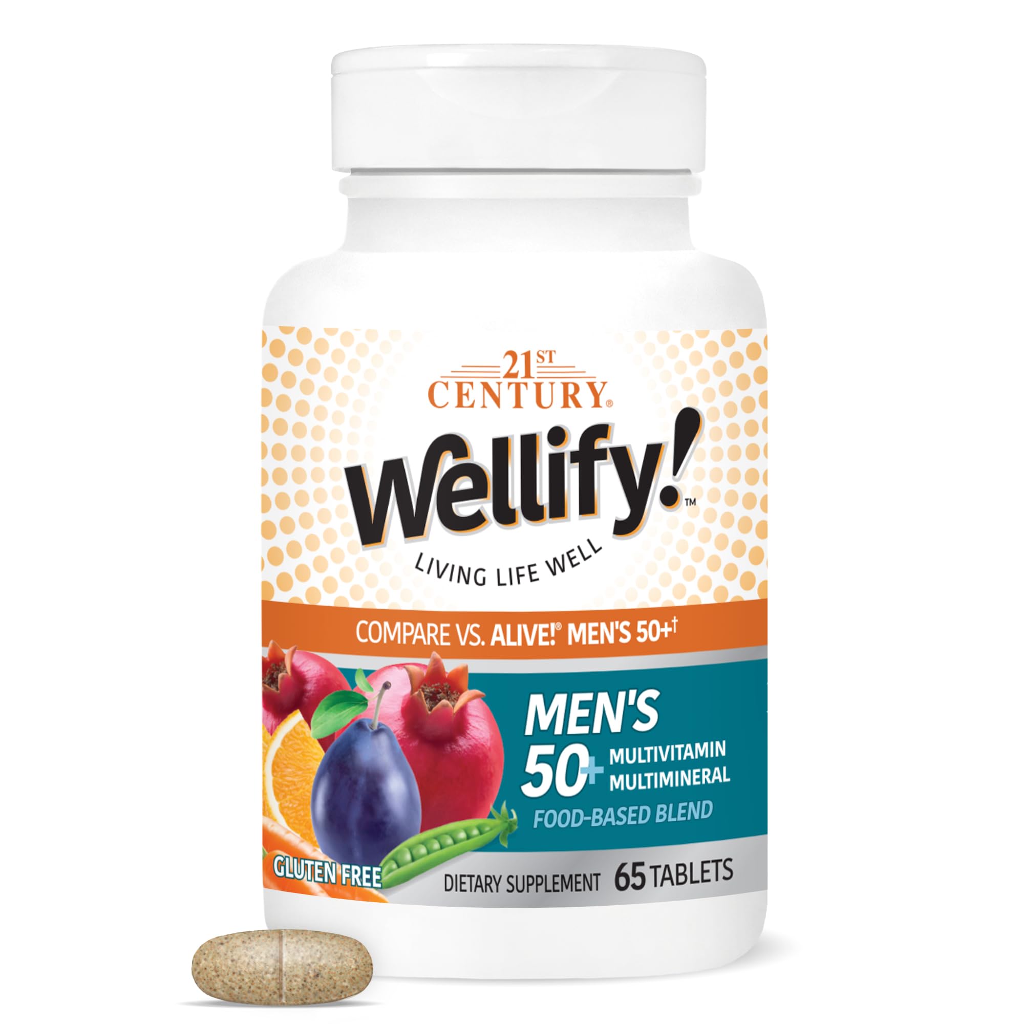 21st Century Wellify Men's 50+ Multivitamins with Minerals, 65Count - AB Mystery