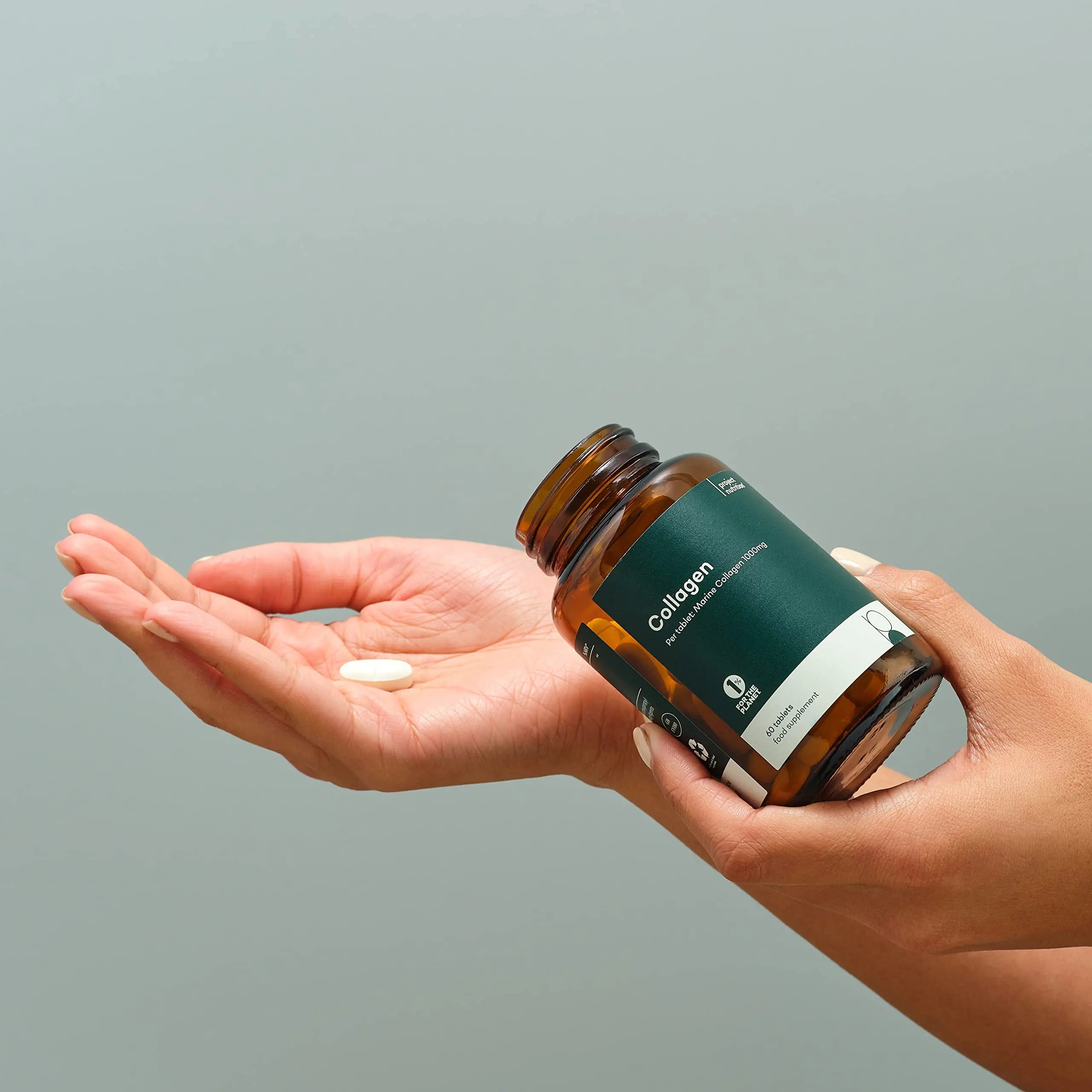 Pure Collagen Tablets - High Strength 1000mg Peptan Marine Collagen Supplements - Collagen Powder - AB Mystery